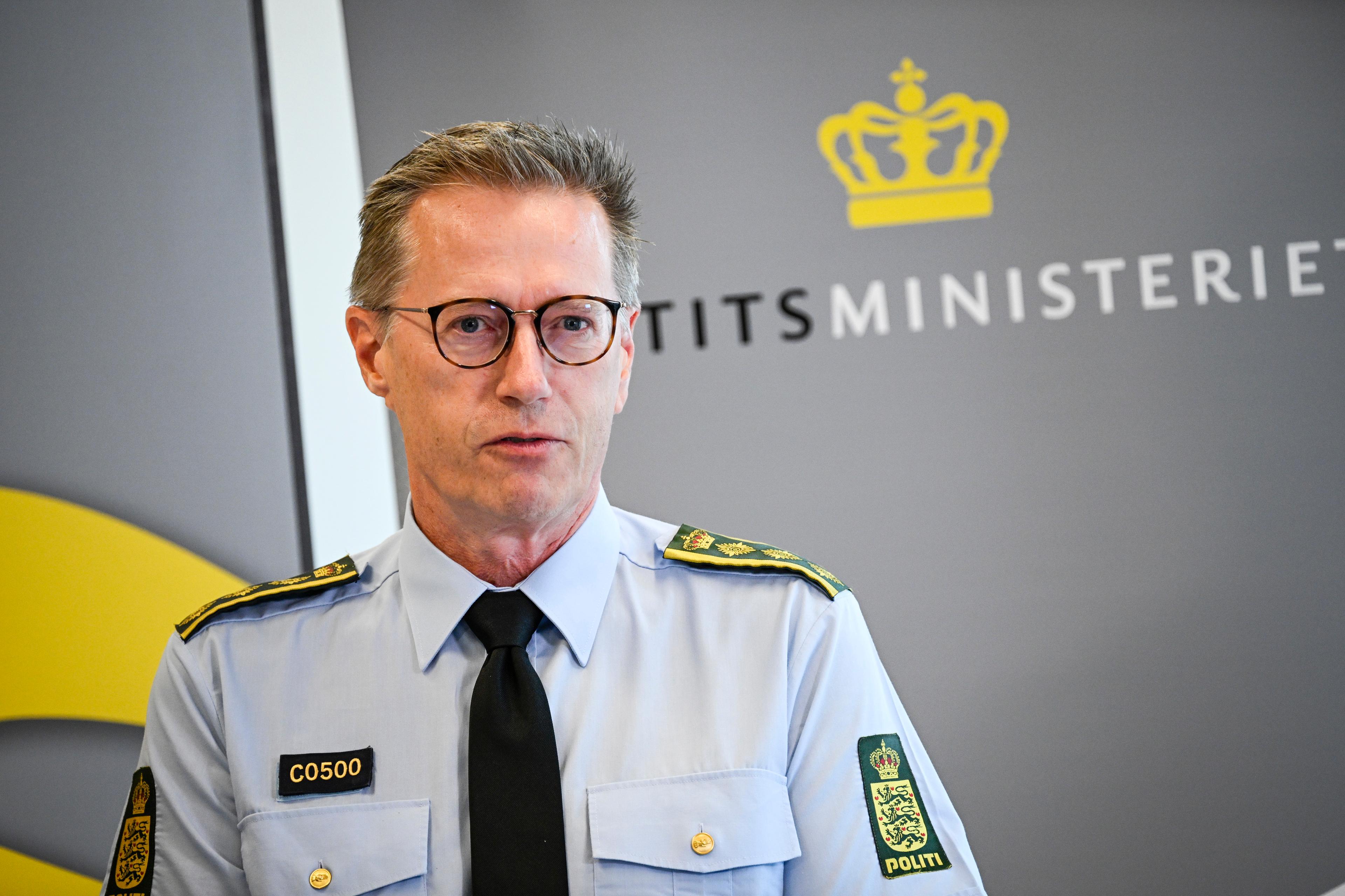 Danmarks rikspolischef Thorkild Fogde är nöjd med utfallet av det dansksvenska toppmötet i Köpenhamn. Foto: Johan Nilsson/TT