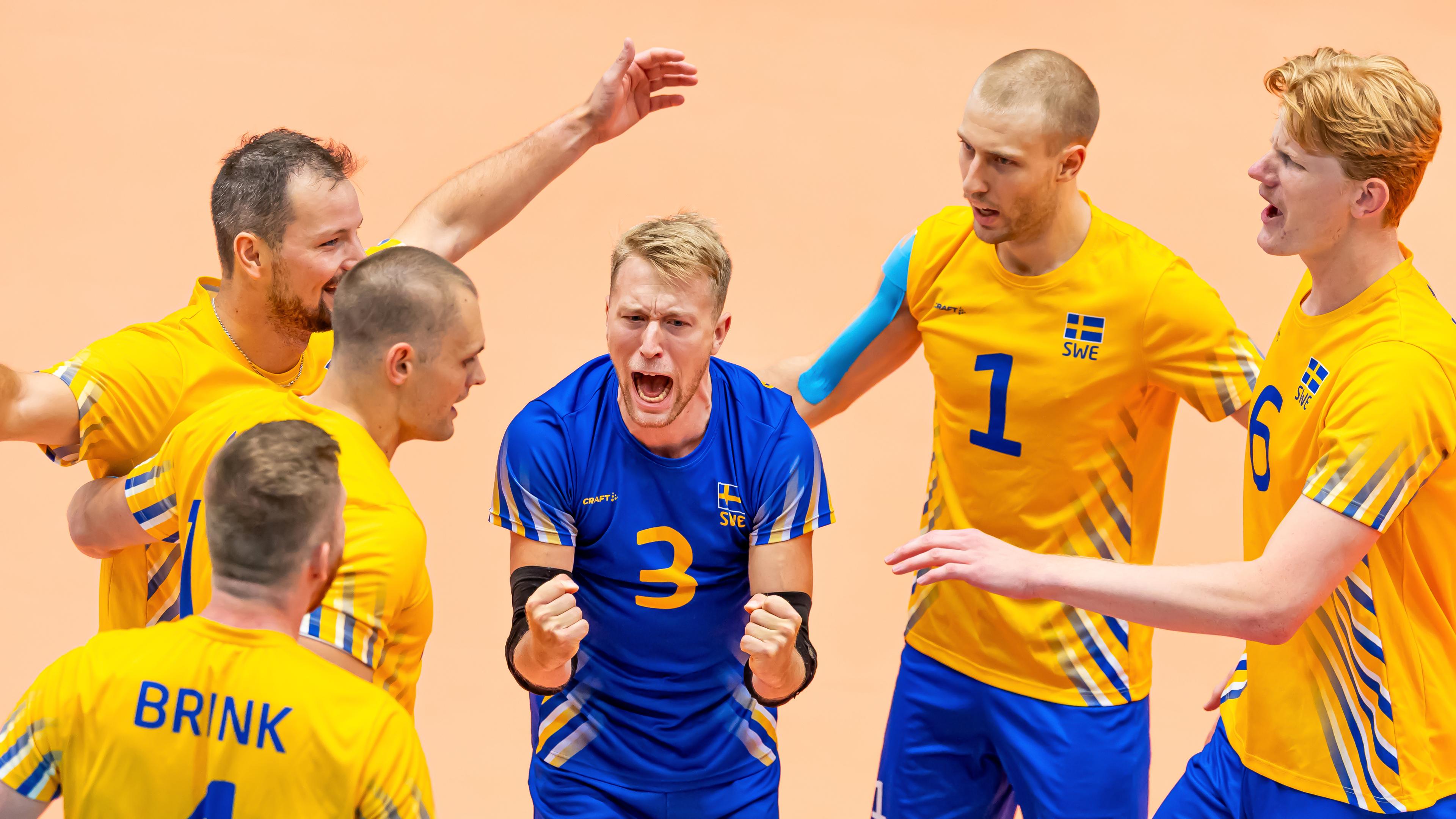 Sveriges volleybollherrar vet hur det känns att vinna igen. Foto: Robert Boman