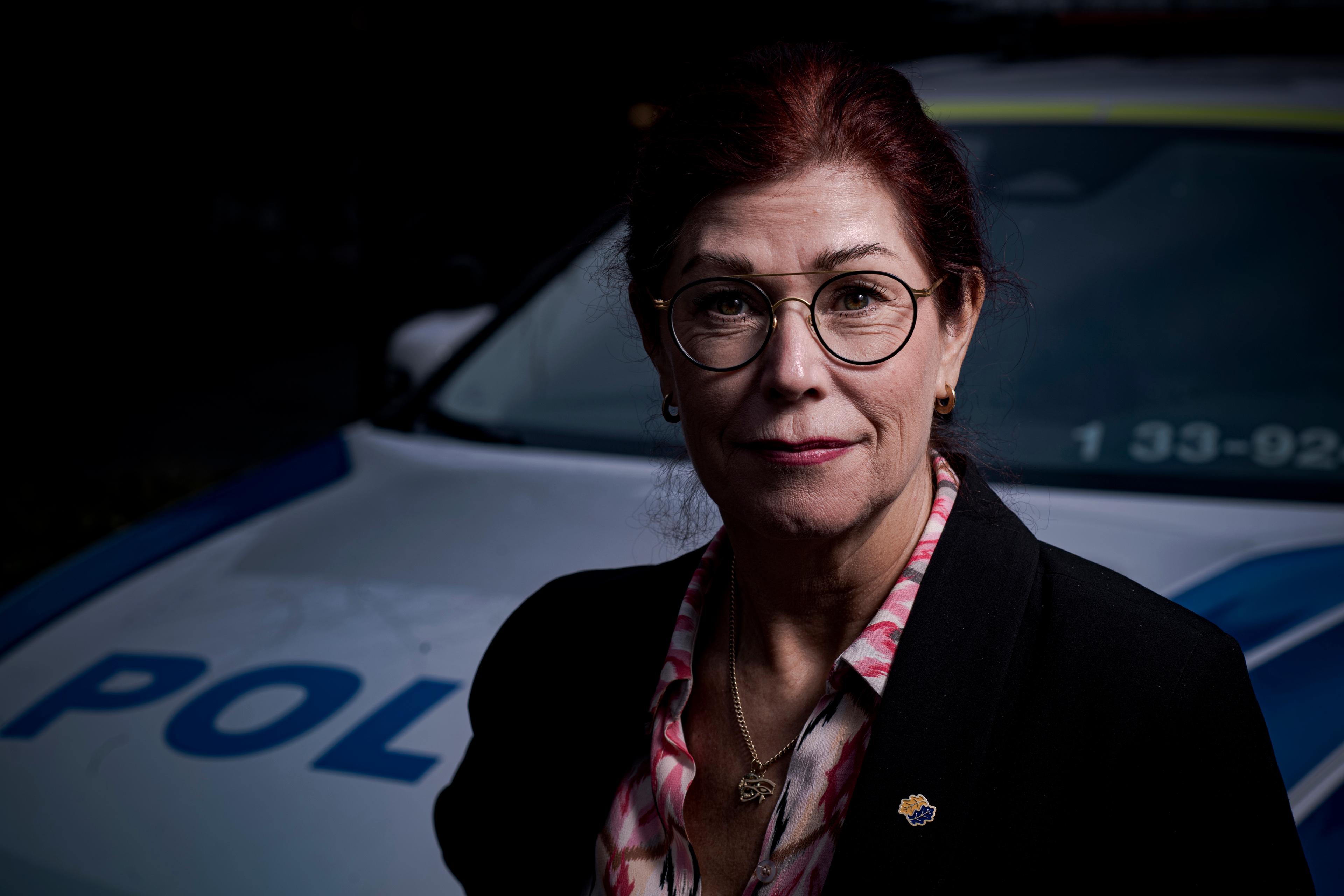 "Det finns ingen chans för poliser att jobba långsiktigt brottsförebyggande i dag", säger polisförbundets ordförande Katharina von Sydow. Arkivbild. Foto: Tim Aro/TT