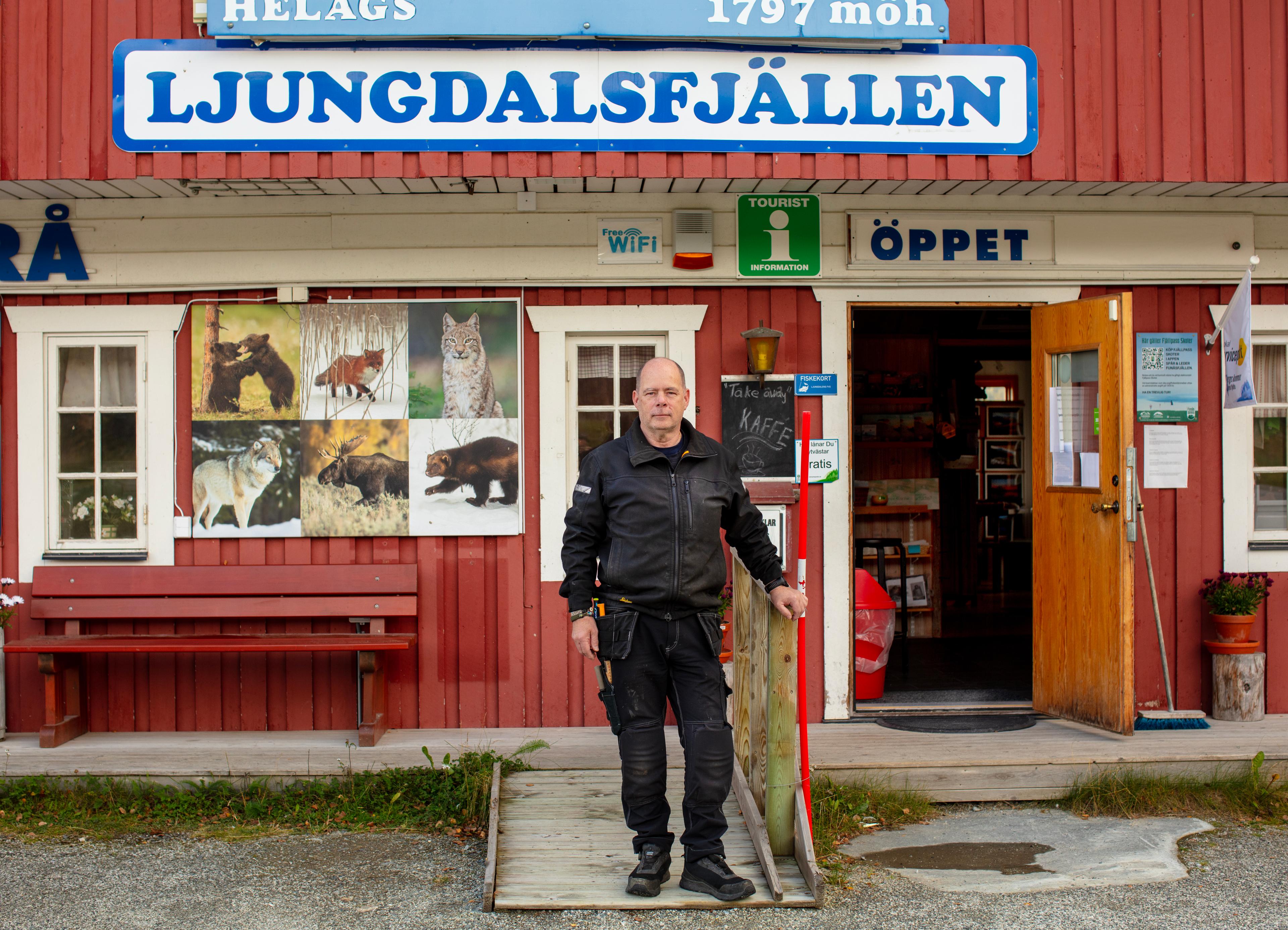 En kraftig minskning av antalet turister - det är resultatet, säger John Regouw, ordförande för turistbyrån i Ljungdalen. Foto: Lykke Andersen/TT