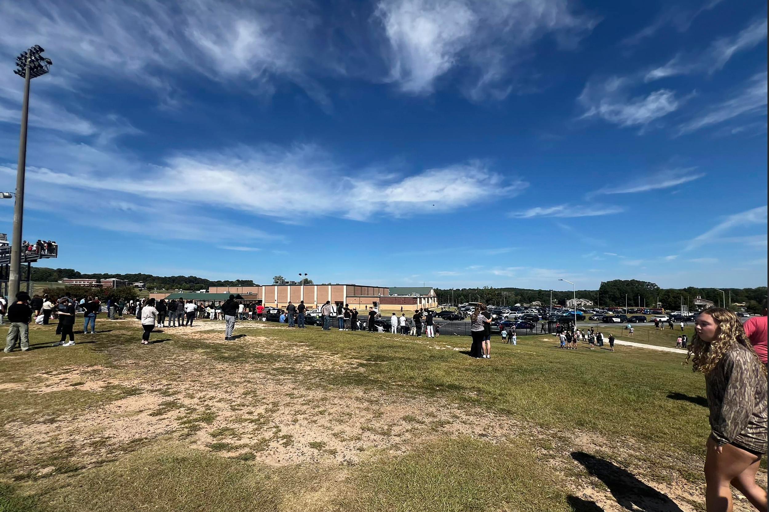 Skolan Apalachee High School, där skjutningen ägde rum. Foto: Erin Clark/AP/TT