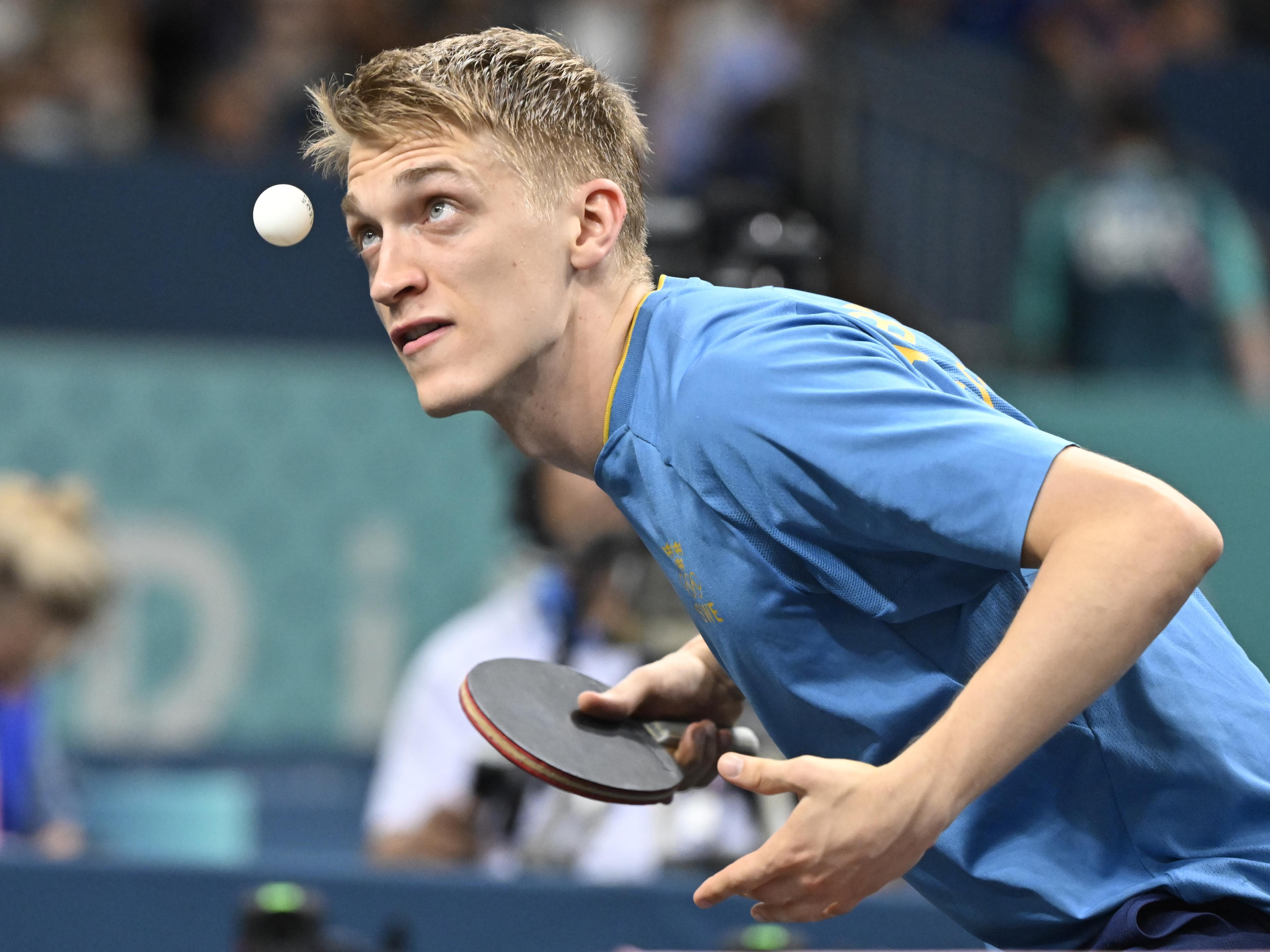 Bordtennisspelaren Anton Källberg är vidare till åttondelsfinal i en stortävling i Macao. Arkivbild. Foto: Jonas Ekströmer/TT