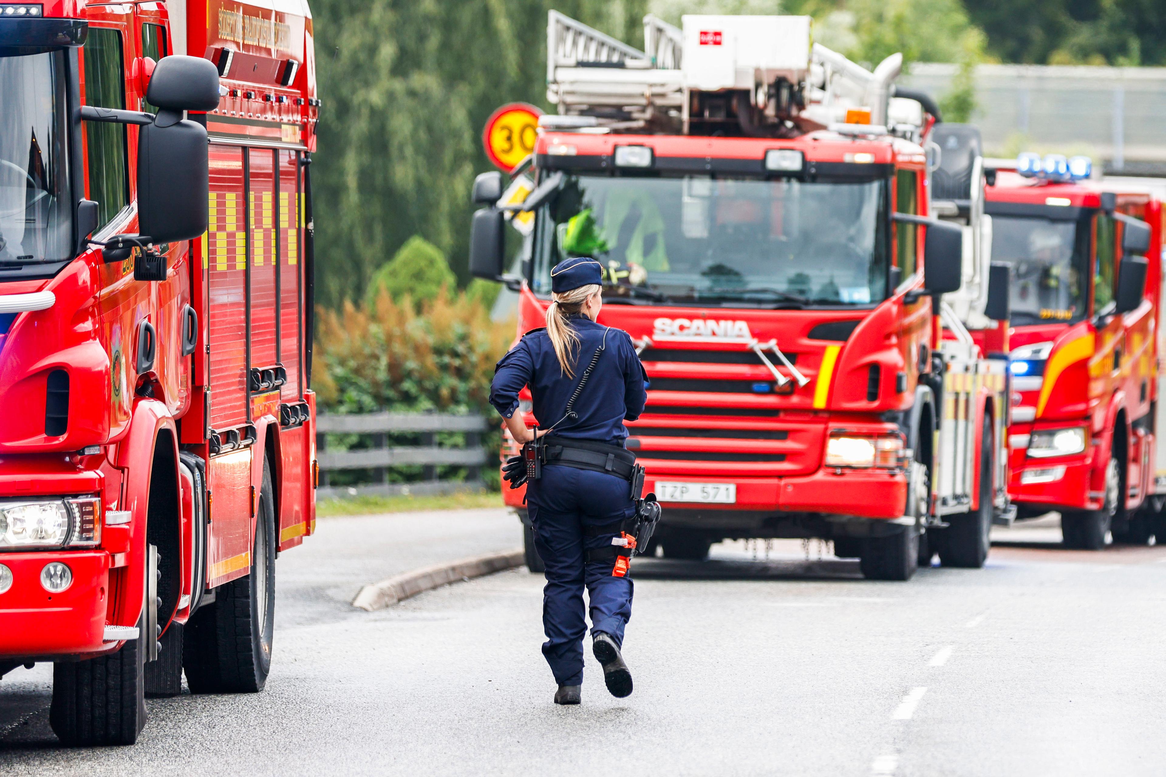 Det brinner i en bostad i Skellefteå. Bilden är tagen i ett annat sammanhang. Arkivbild. Foto: Caisa Rasmussen/TT