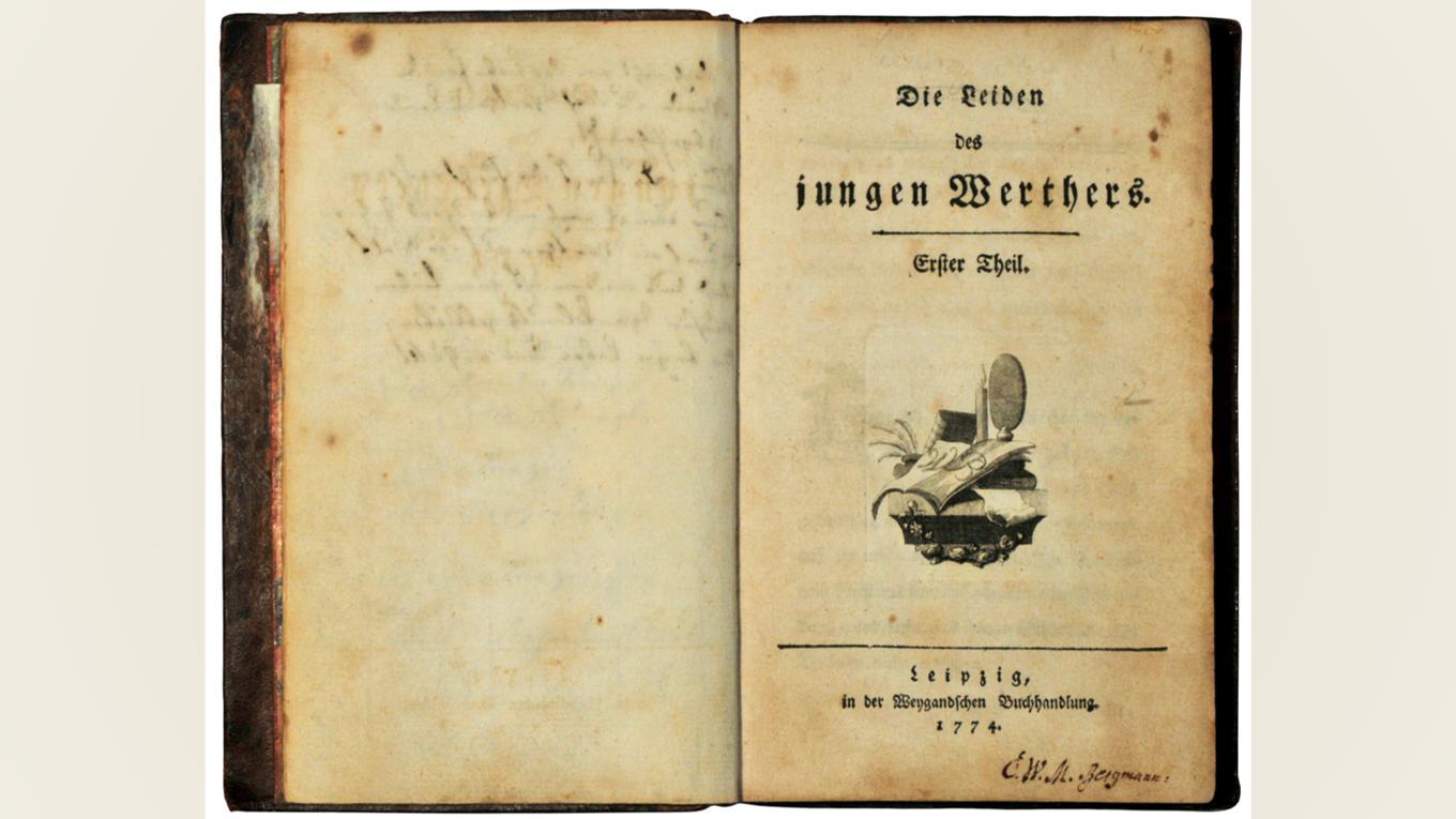 Första upplagan av ”Die Leiden des jungen Werthers” (1774).   
Foto: Public Domain