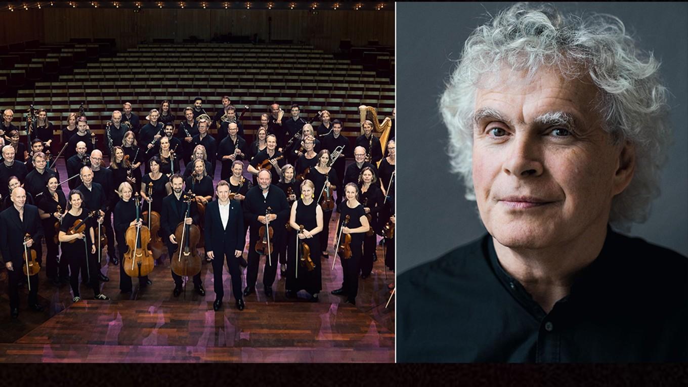 Sir Simon Rattle har varit chefdirigent för Berliner Philharmoniker i 16 år och ett antal år för London Symphony Orchestra. För närvarande är han chefdirigent för Bavarian Radio Symphony Orchestra. Nu gästar han Berwaldhallen. Foto: Andrew Staples/Oliver Helbig