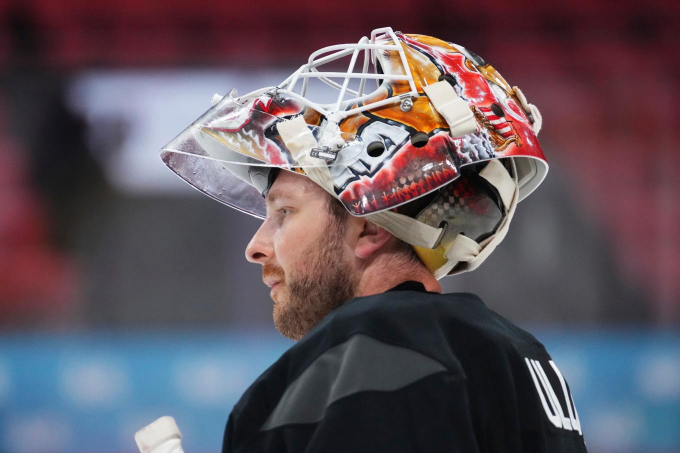 Ottawas målvakt Linus Ullmark under ett träningsläger den 19 september. Arkivbild. Foto: Sean Kilpatrick/AP/TT