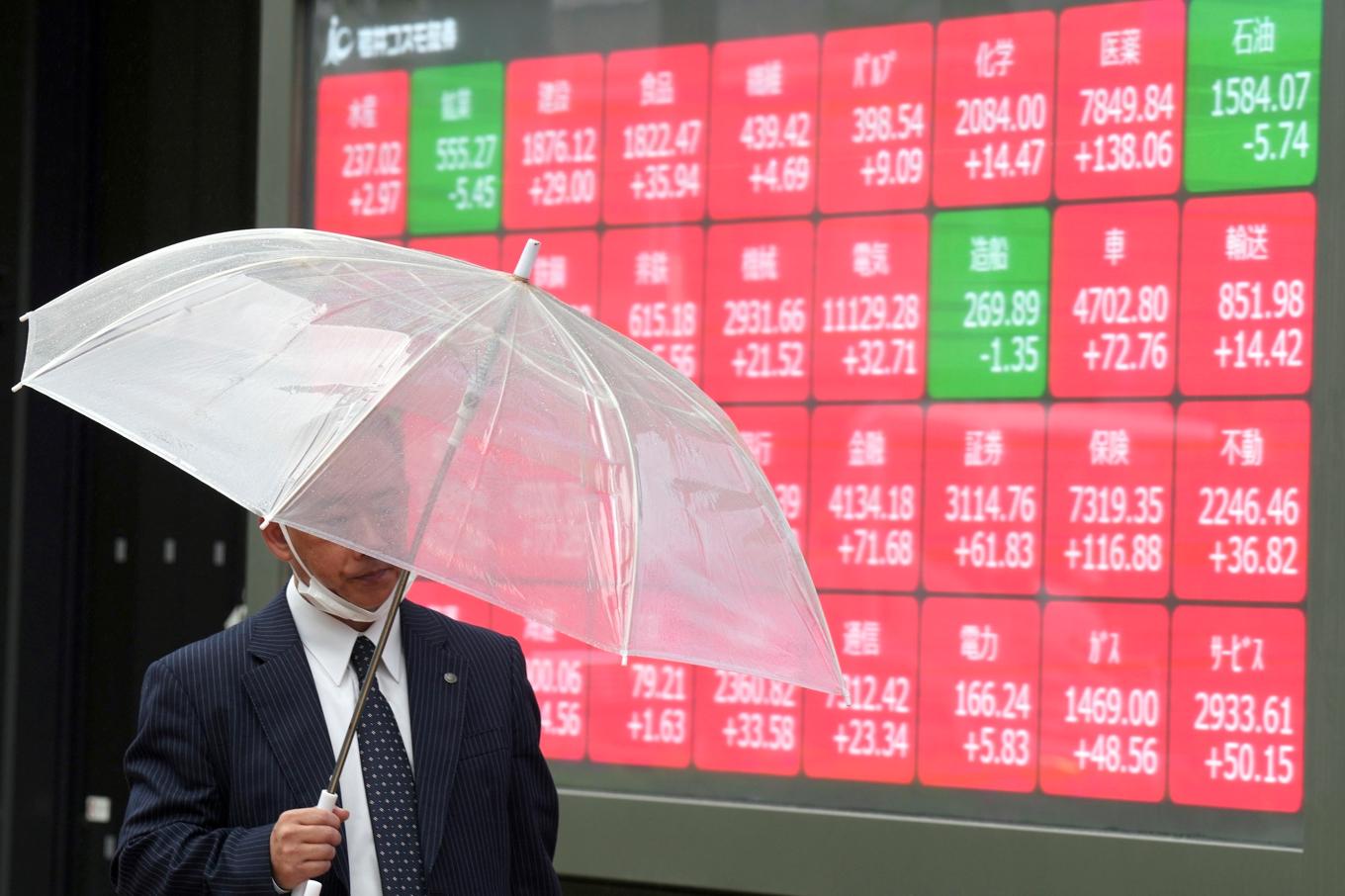 Det var positivt på Tokyobörsen på tisdagsförmiddagen. Arkivbild. Foto: Eugene Hoshiko/AP/TT