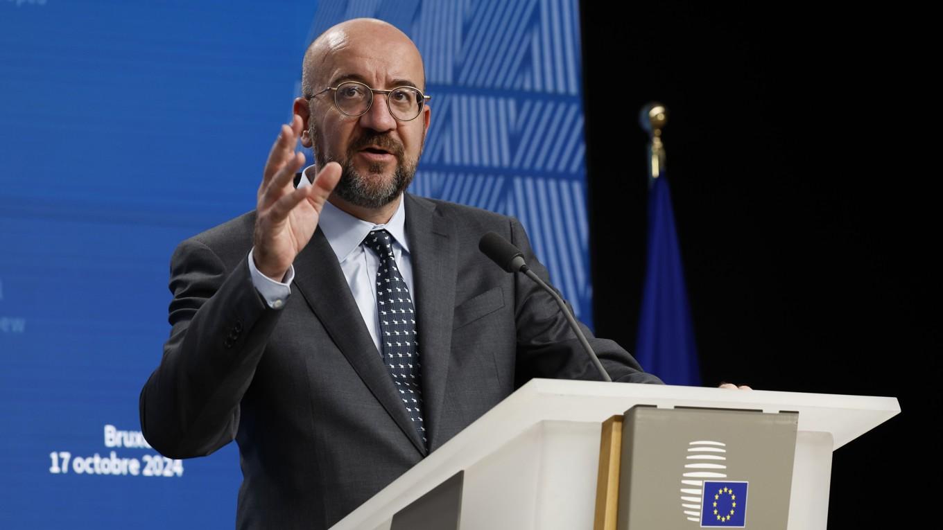 EU:s avgående rådsordförande Charles Michel efter förra veckans EU-toppmöte i Bryssel. Foto: Geert Vanden Wijngaert/AP/TT