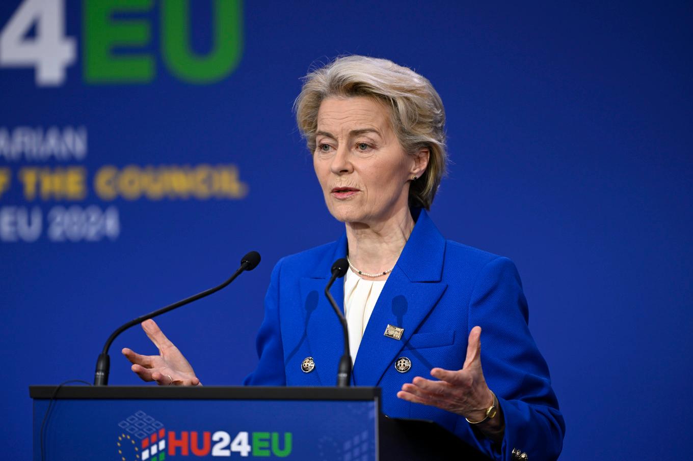 EU-kommissionens Ursula von der Leyen är en av många som inte kommer till COP29 i Azerbajdzjan. Arkivbild. Foto: Denes Erdos/AP/TT