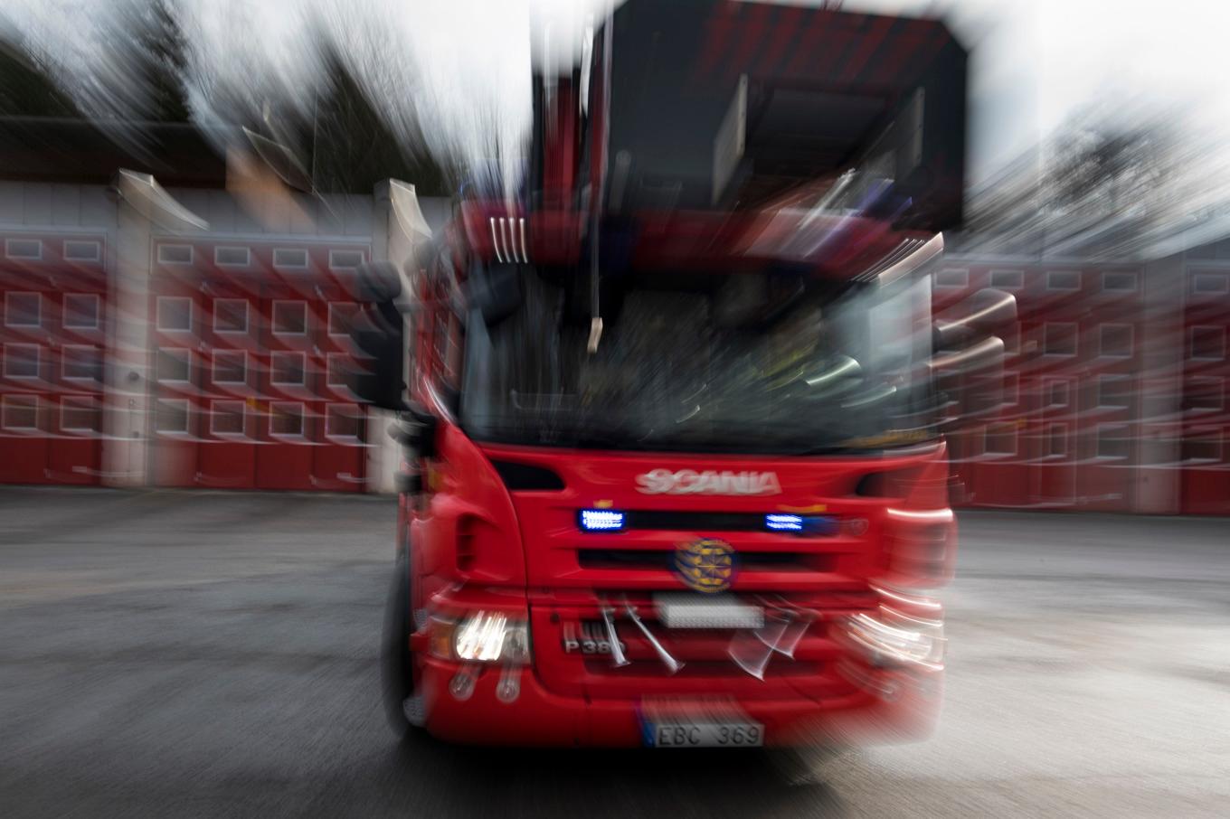 Räddningstjänst har ryckt ut till en brand vid Forsmarks slutförvaring. Arkivbild. Foto: Pontus Lundahl/TT