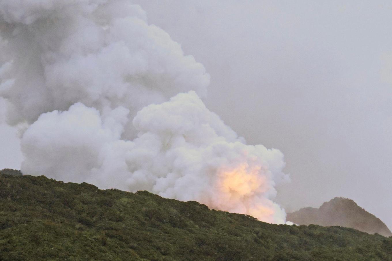 Det är andra gången som motortypen Epsilon S exploderar under ett test. Foto: Kyodo News via AP/TT