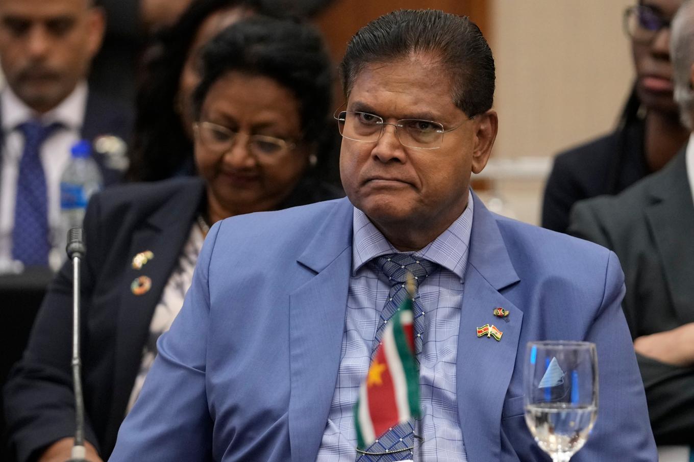 Surinams president Chan Santokhi. Foto: Matias Delacroix/AP/TT