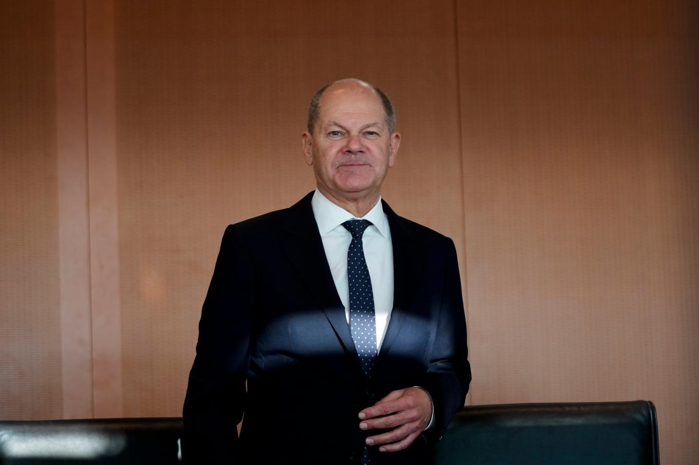 Tysklands förbundskansler Olaf Scholz besöker Kiev. Arkivbild från förra veckan. Foto: Markus Schreiber/AP/TT