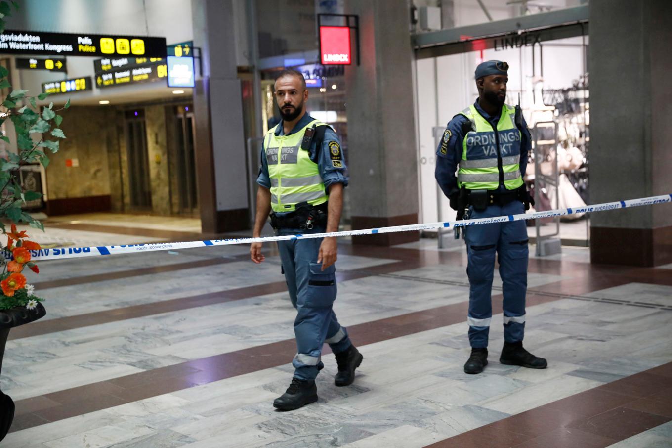 Avspärrning på Stockholms Central efter bomblarm. Arkivbild. Foto: Mickan Mörk/TT