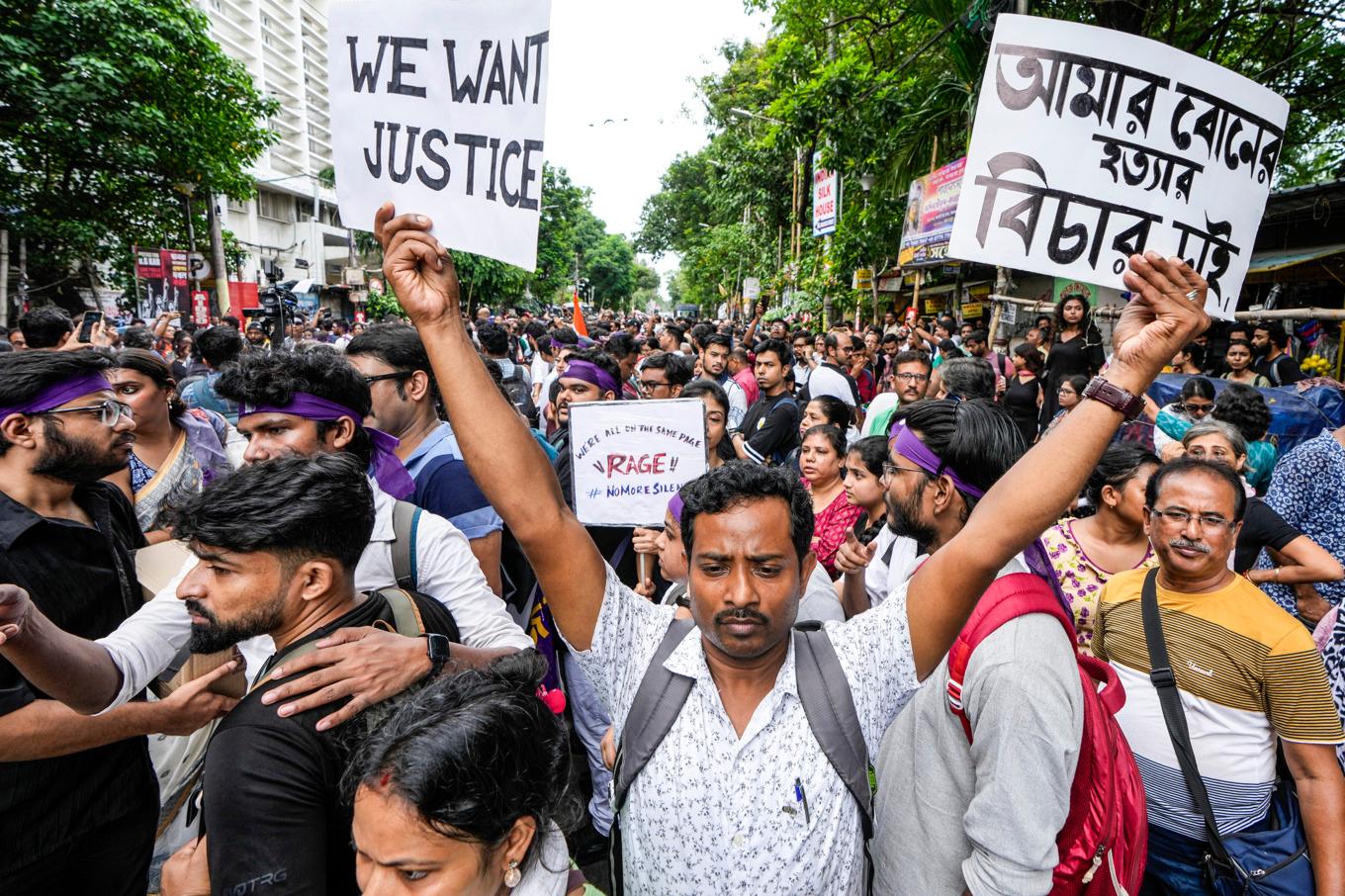 Mordet har lett till omfattande protester mot mäns våld mot kvinnor i Indien. Bild från 1 september. Foto: Bikas Das/AP/TT