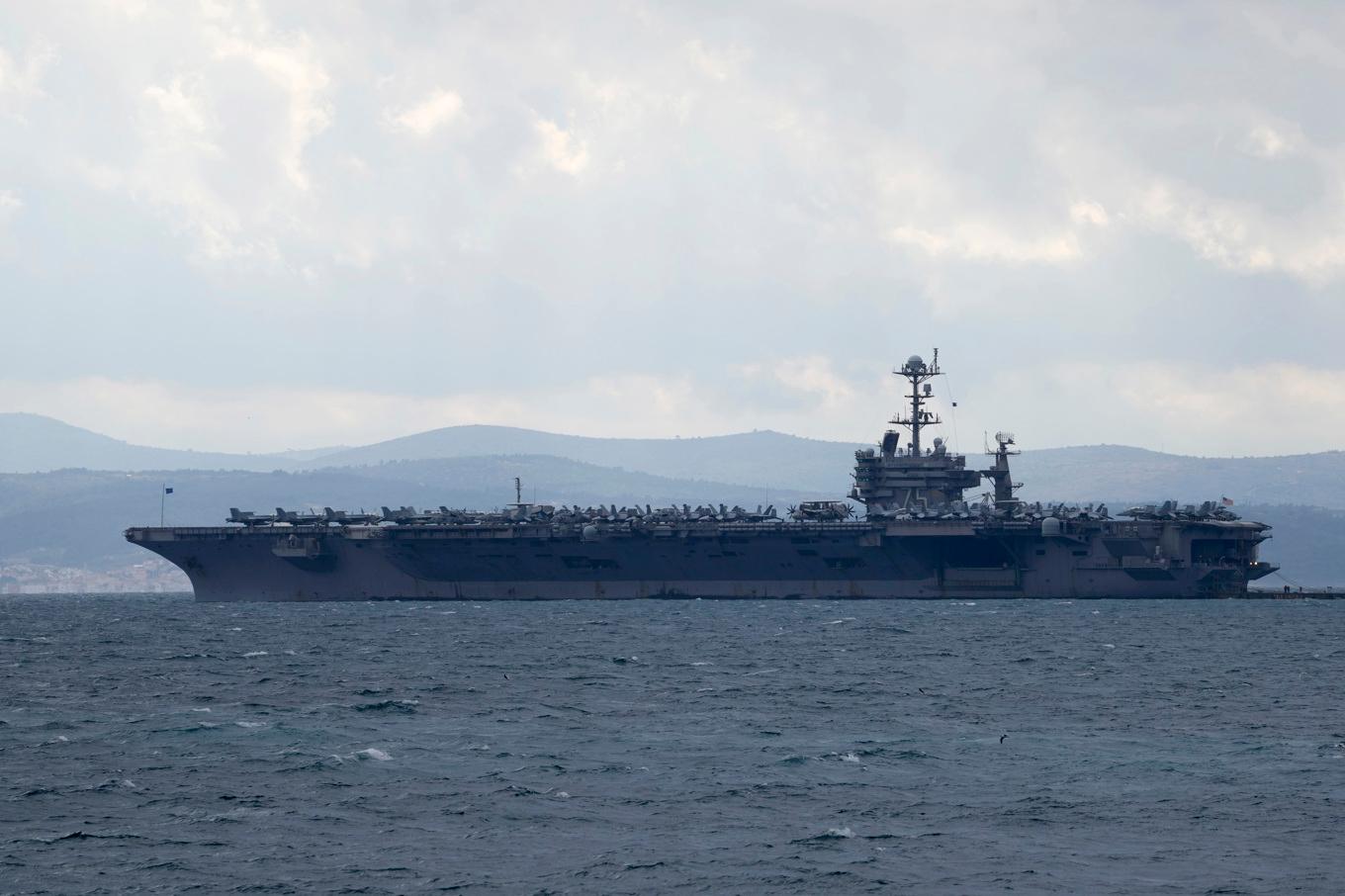 Amerikanska hangarfartyget USS Harry S Truman. Arkivbild. Foto: Darko Bandic/AP/TT