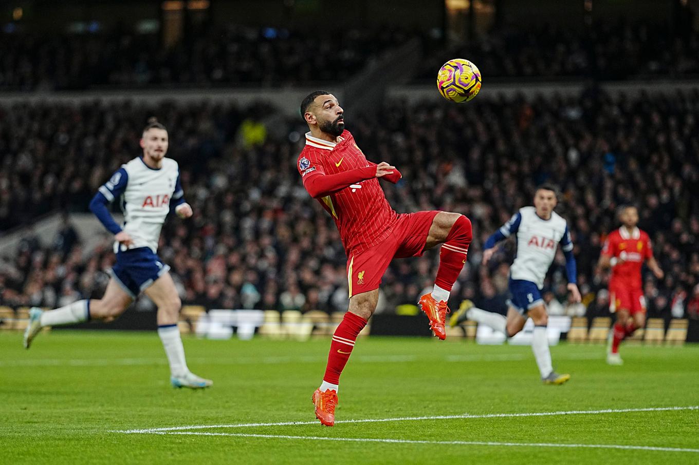 Mohamed Salah stod för nya kassar när hans Liverpool slog Tottenham. Foto: Dave Shopland/AP/TT