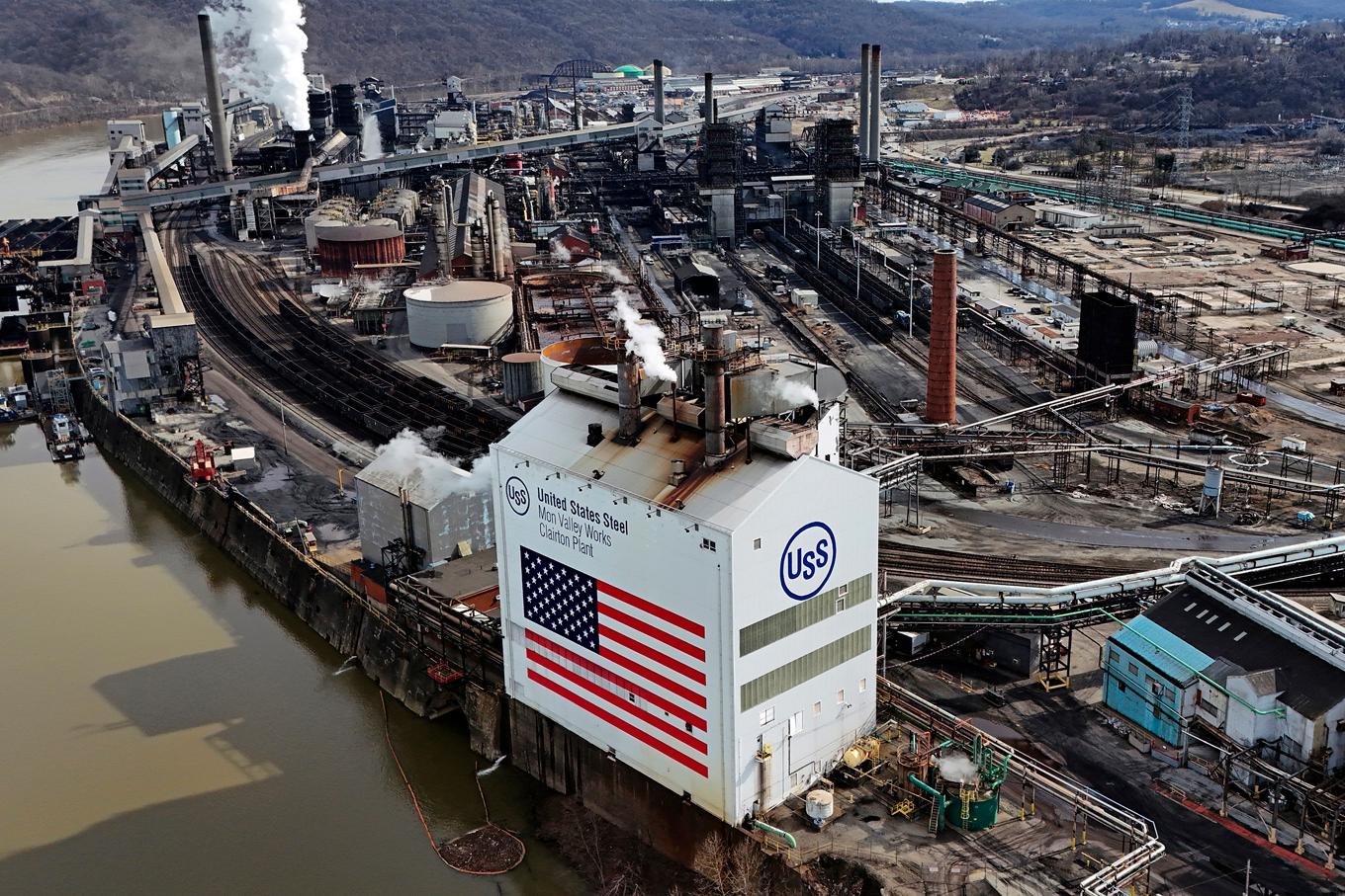 US Steels anläggning i Clairton i Pennsylvania. Arkivbild. Foto: Gene J. Puskar/AP/TT