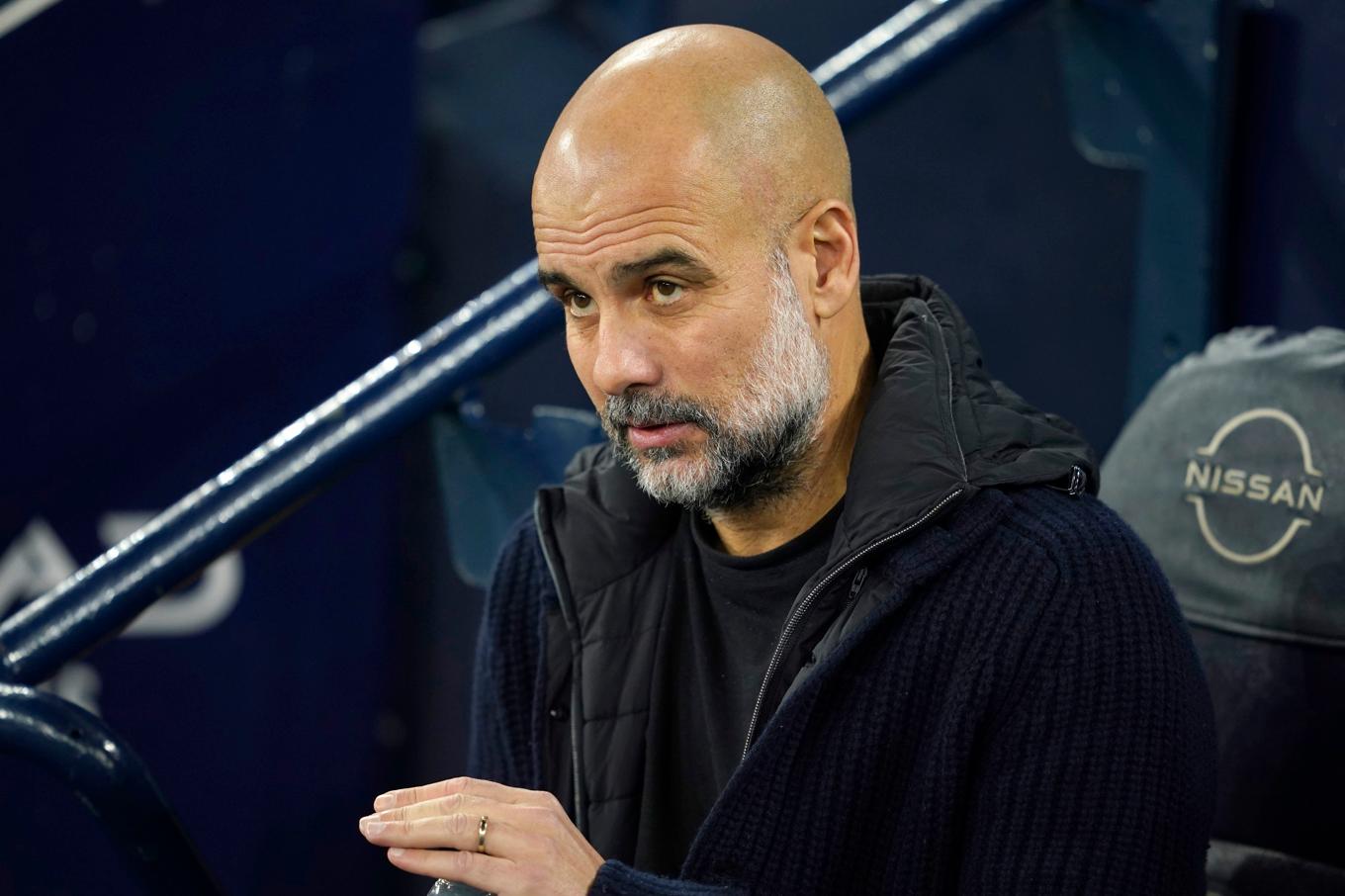 Manchester Citys förlustplågade chefstränare Pep Guardiola. Foto: Dave Thompson/AP/TT