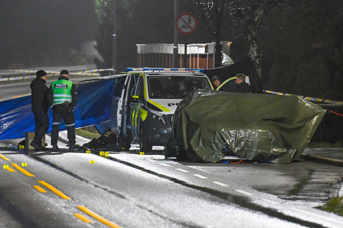 En polis och ytterligare en person har dött i en skottlossning i Norge. Foto: Carina Johansen/NTB