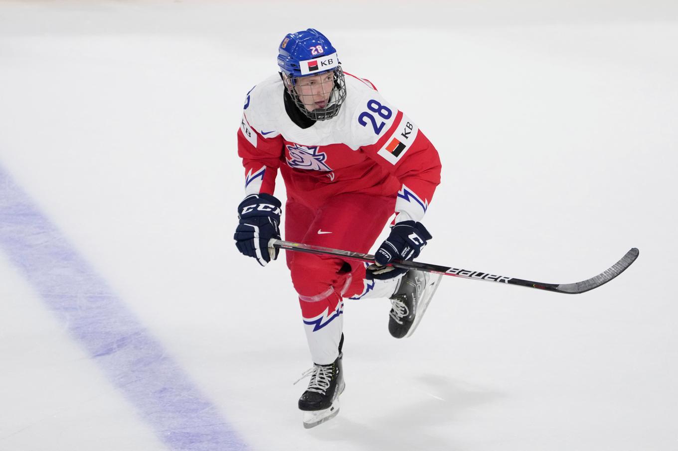 Tjeckiens Eduard Sale gjorde två mål i mötet med Slovakien. Arkivbild. Foto: Darren Calabrese/The Canadian press via AP/TT