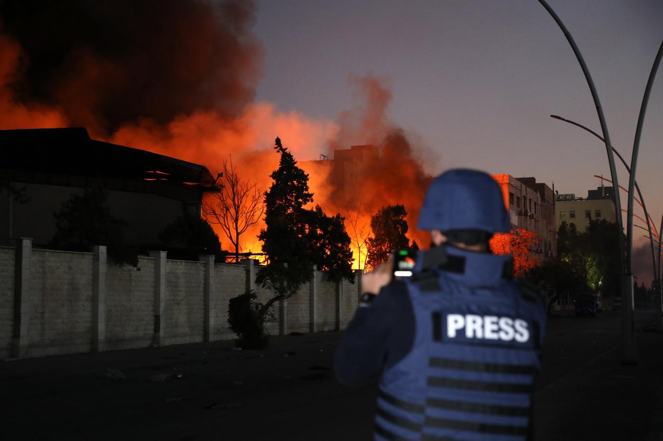 Journalist i Damaskus den 8 december 2024. Foto: Ali Haj Suleiman/Getty Images