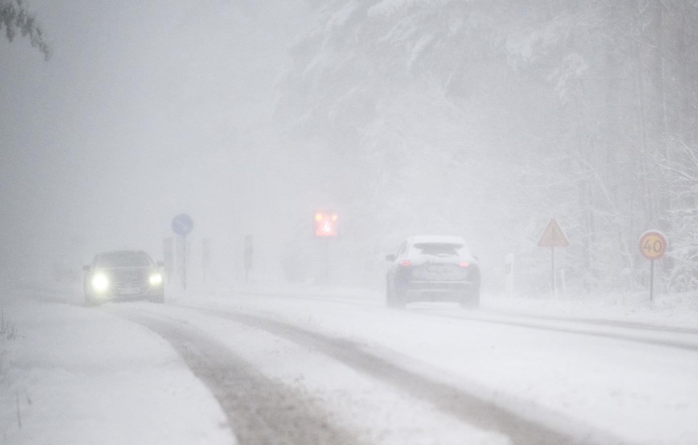 SMHI har utfärdat en gul varning för lokala snöbyar och kraftiga vindar på fredagen. Varningen gäller för stora delar av Götaland, sydligaste Svealand och Gotland. Arkivbild. Foto: Suvad Mrkonjic/TT