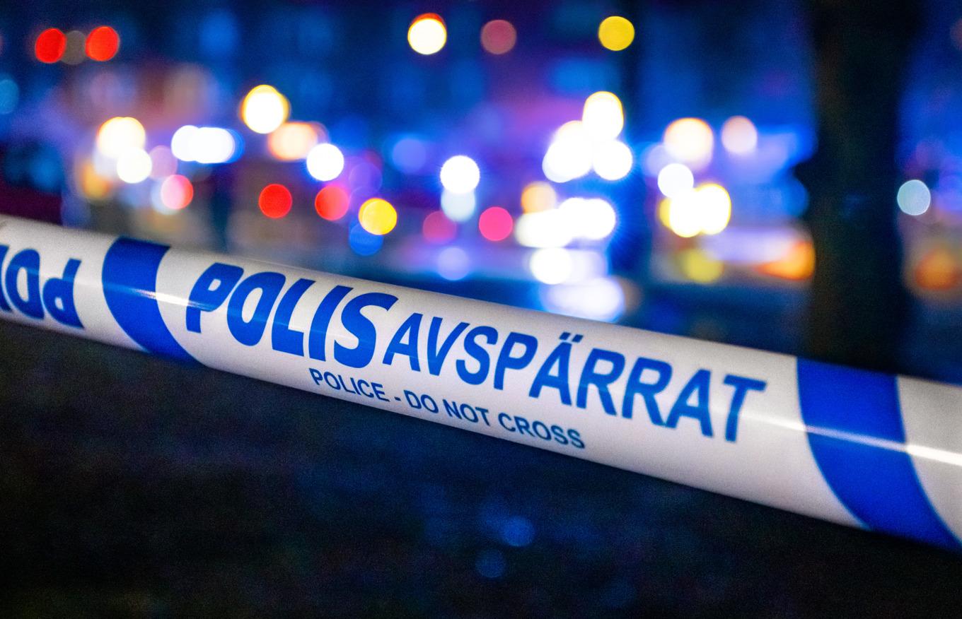 Polisen har spärrat av brottsplatsen. Arkivbild. Foto: Claudio Bresciani/TT