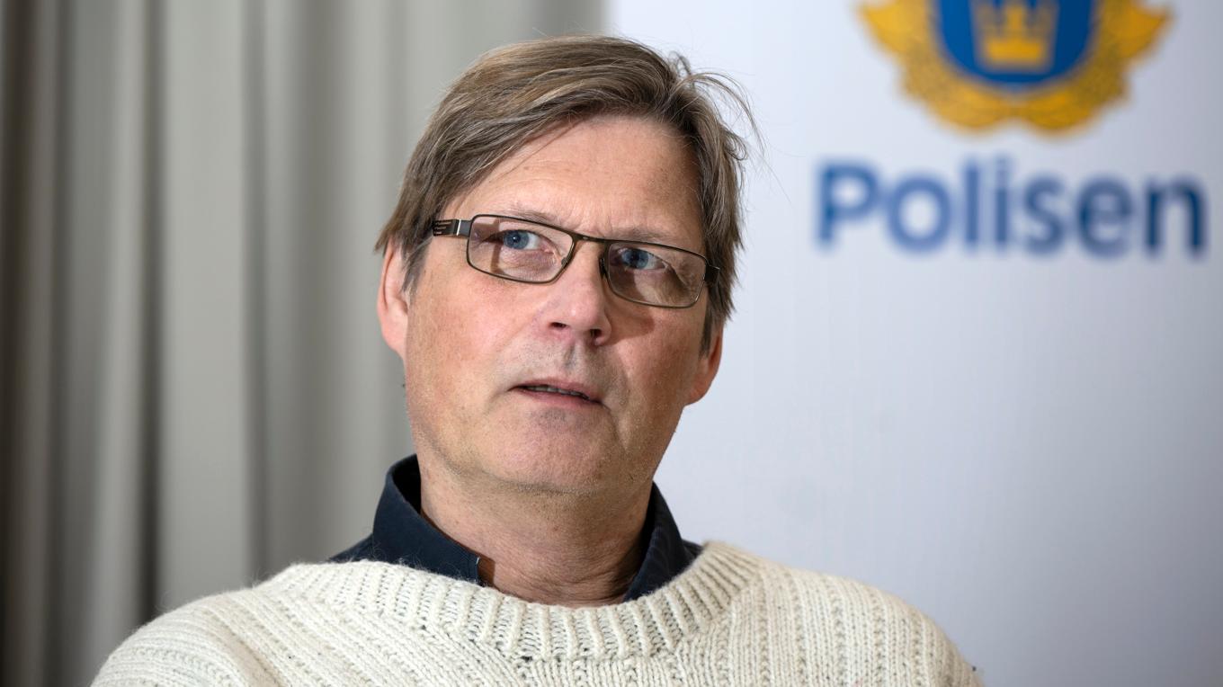 Mikael Ahola på enheten för utveckling av brottsbekämpningen på Noa i Stockholm. Foto: Anders Wiklund/TT