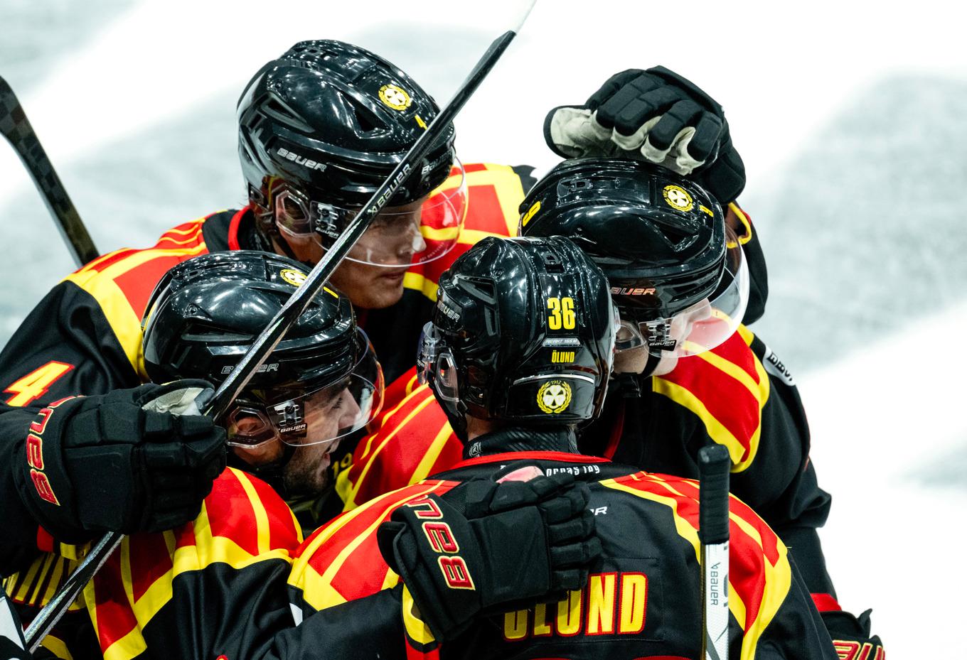 Jubel i Brynäs efter ny seger i SHL. Arkivbild. Foto: Christine Olsson/TT