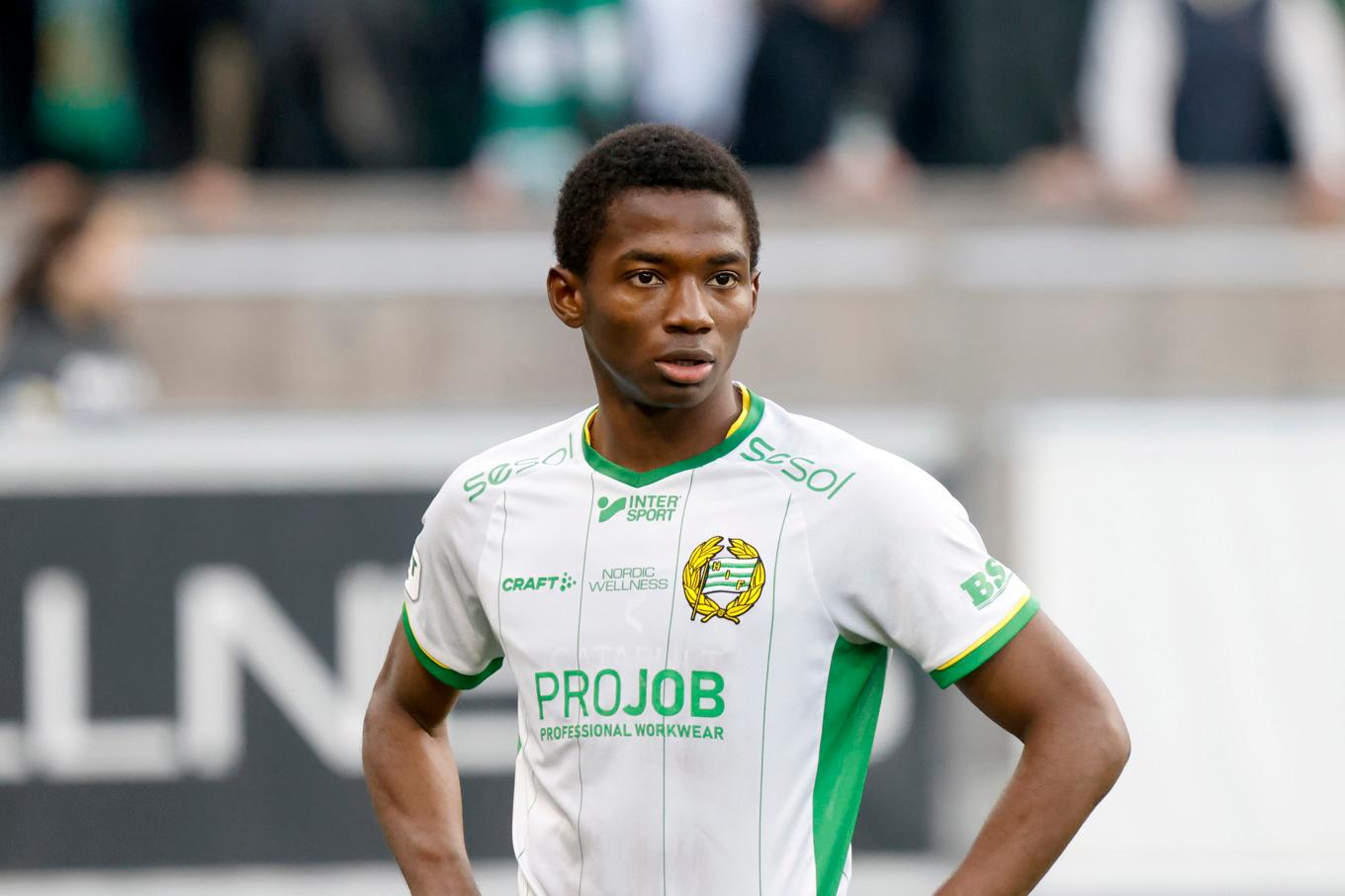 Bazoumana Touré lämnar Hammarby för en rekordsumma. Arkivbild. Foto: Staffan Claesson/TT