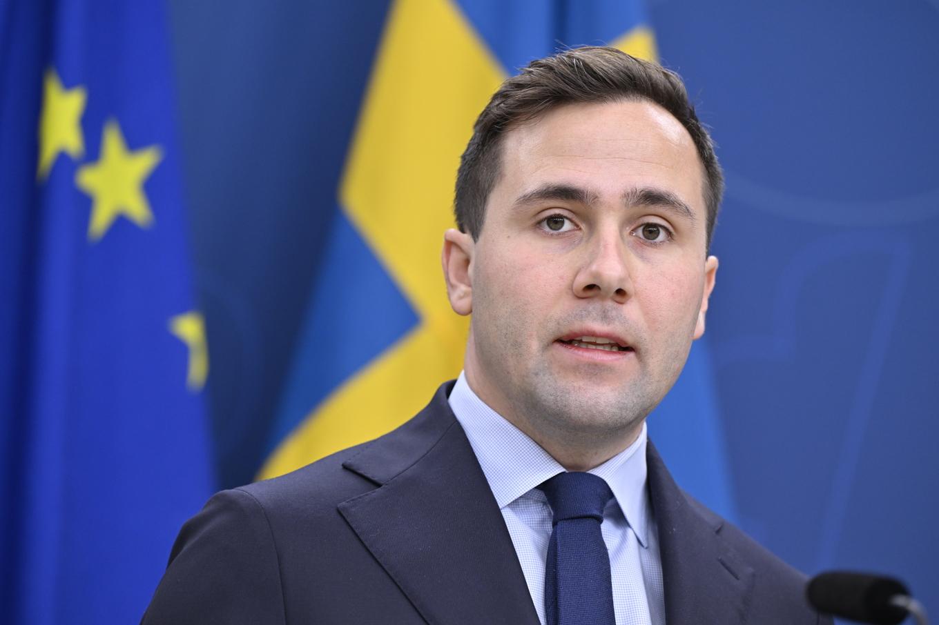 Utrikeshandelsminister Benjamin Dousa (M) säger att Sverige pratat med EU-kollegorna om Donald Trumps hot om tullar. Arkivbild. Foto: Henrik Montgomery/TT