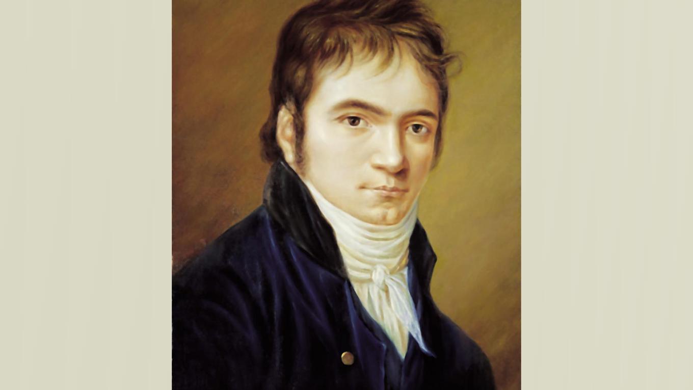 Beethoven i trettioårsåldern porträtterad av Christian Horneman.  
Foto: Public Domain