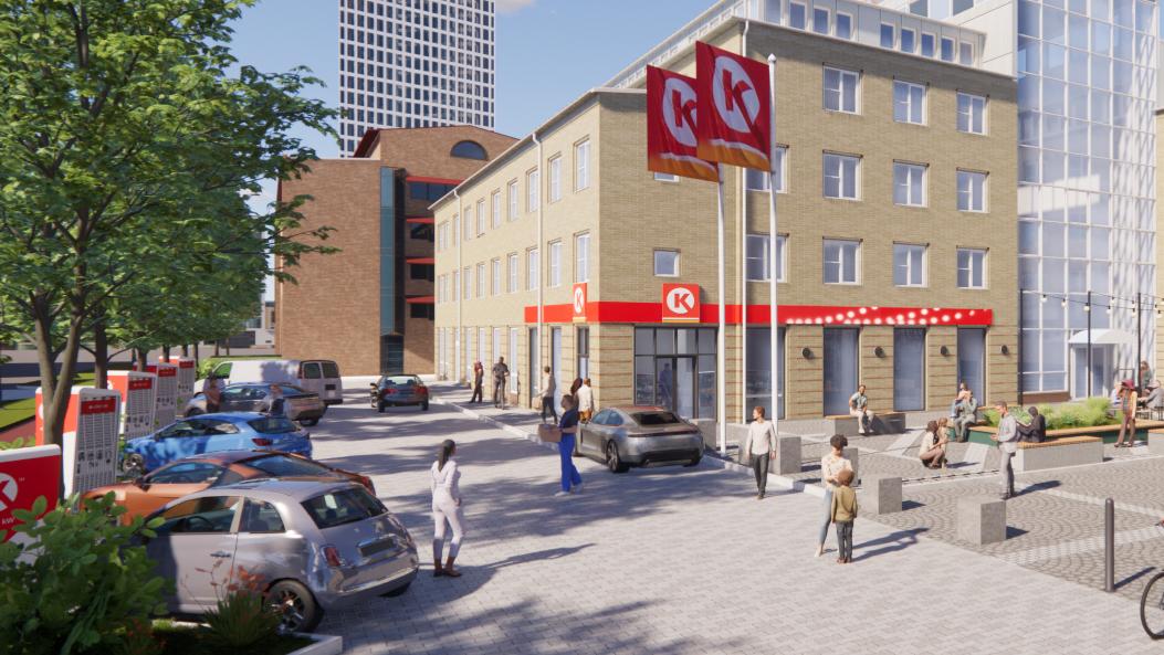 Gårda i Göteborg får Skandinaviens första renodlade laddmack. Pressbild. Foto: Circle K