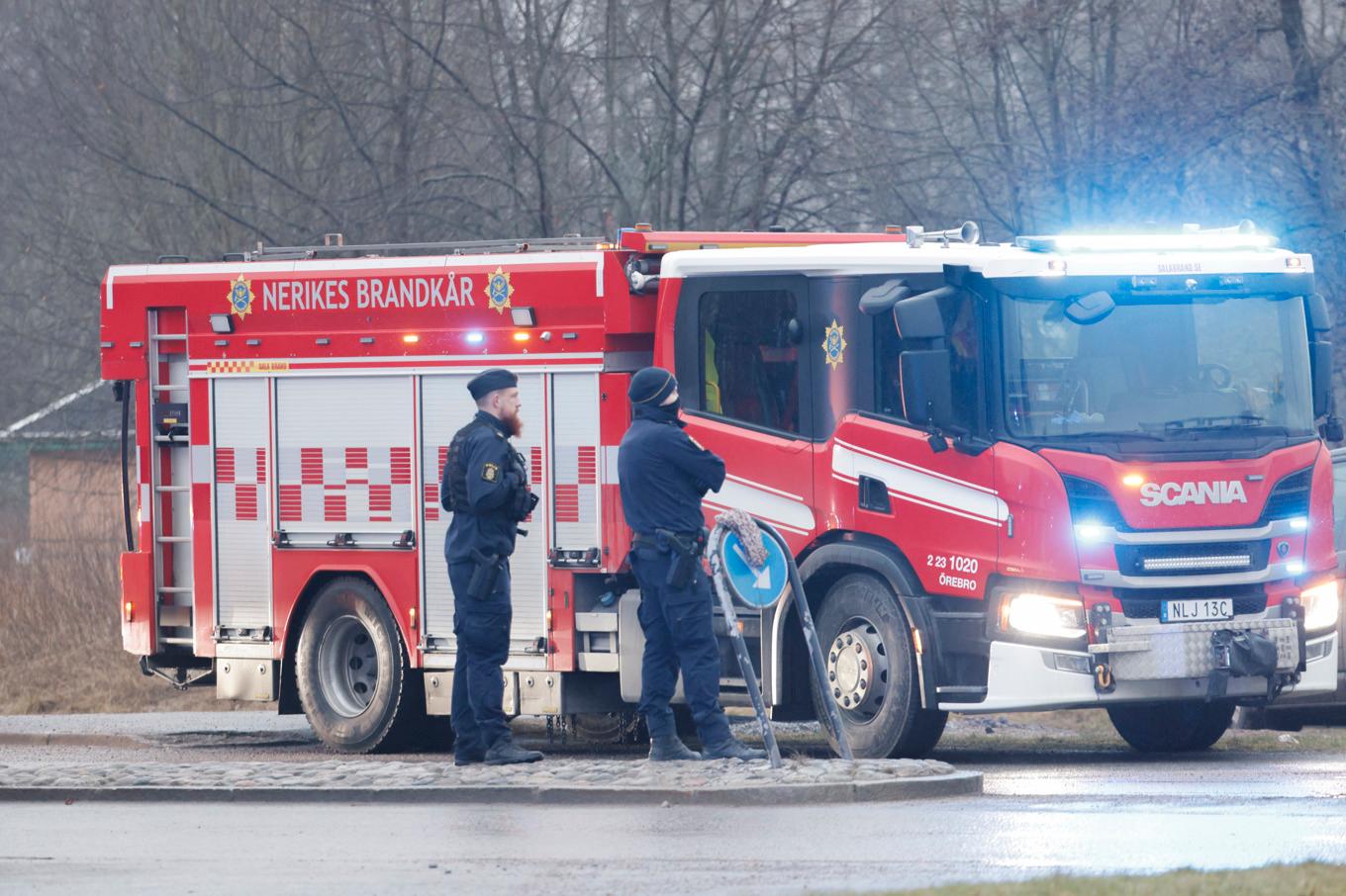 En stor del av personalstyrkan vid Nerikes brandkår jobbade med skolskjutningen. Foto: Kicki Nilsson/TT