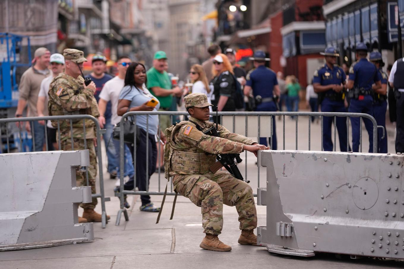 Flera gator i New Orleans kommer att stängas av i samband med Super Bowl, natten till måndagen. Staden har terrordådet under natten till nyårsdagen färskt i minnet. Foto: Gerald Herbert/AP/TT