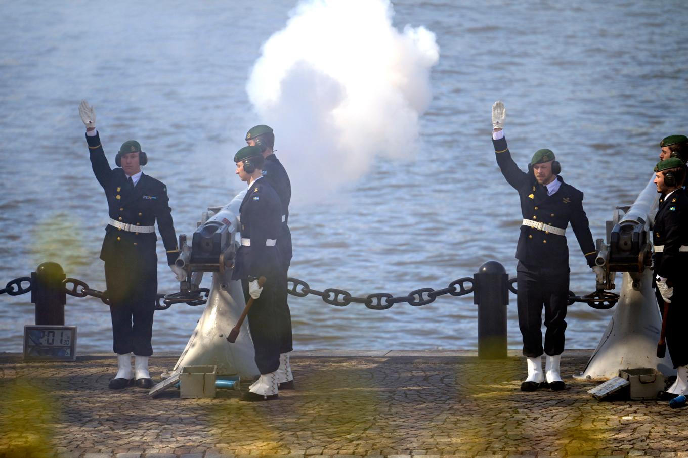 I dag skjuts salut för den nyfödda prinsessan. Foto: Janerik Henriksson/TT