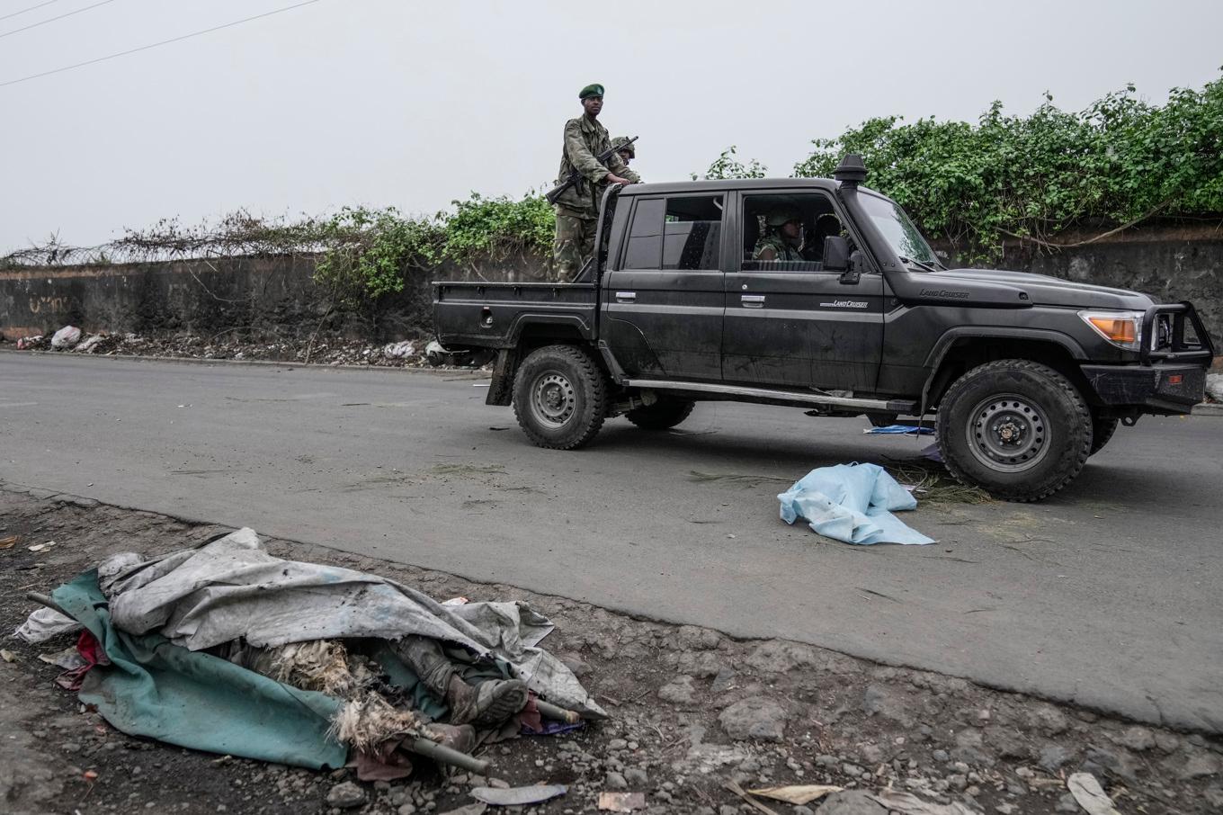 Milisgruppen M23 i Goma i slutet av januari. Foto: Brian Inganga/AP/TT