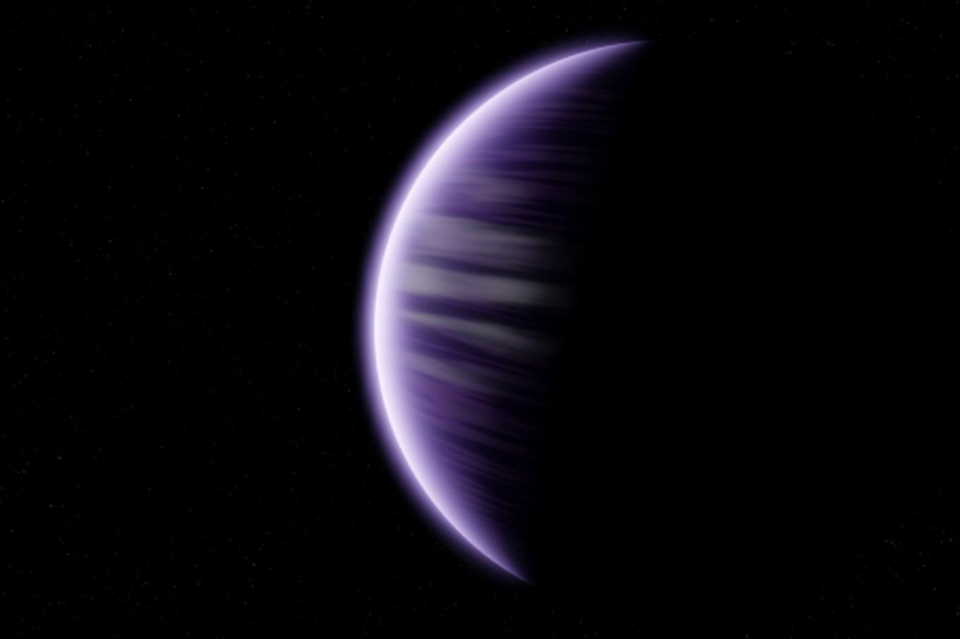 Den ultraheta exoplaneten Wasp-121 b är så varm att den kan smälta järn. Foto: Illustration: Bibiana Prinoth