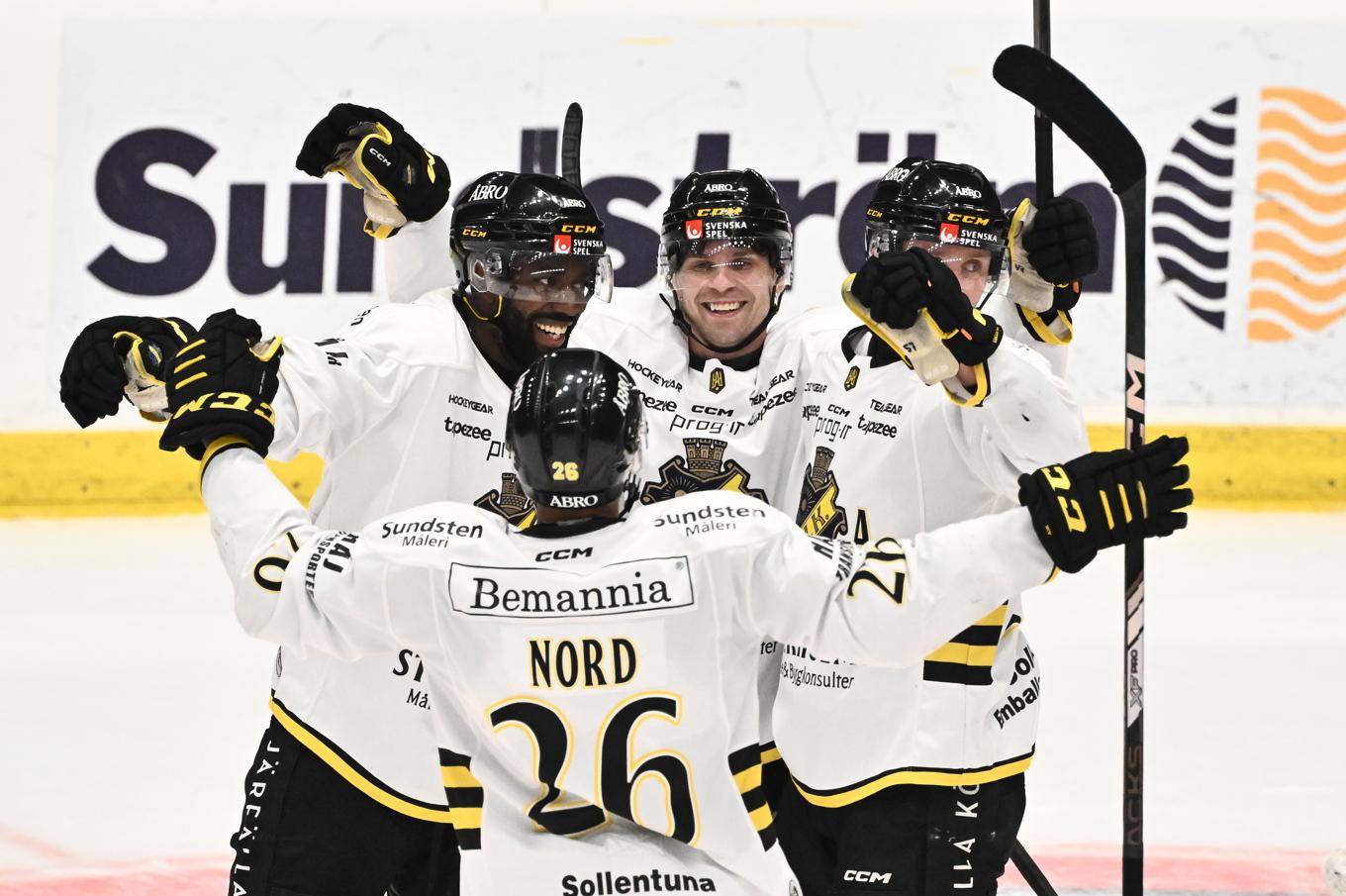 AIK tog sin 16:e raka seger i hockeyallsvenskan – vilket innebär ett tangerat rekord. Arkivbild. Foto: Claudio Bresciani/TT