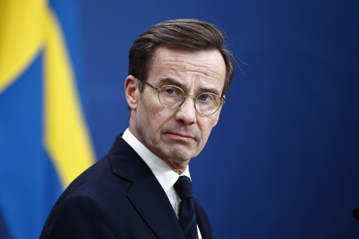 Statsminister Ulf Kristersson (M) har pratat i telefon med Ukrainas president Volodymyr Zelenskyj. Arkivbild. Foto: Stefan Jerrevång/TT