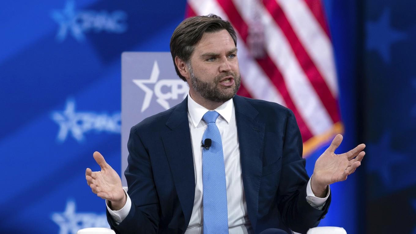 USA:s vicepresident JD Vance på CPAC-konferensen i Maryland. Foto: Jose Luis Magana/AP/TT