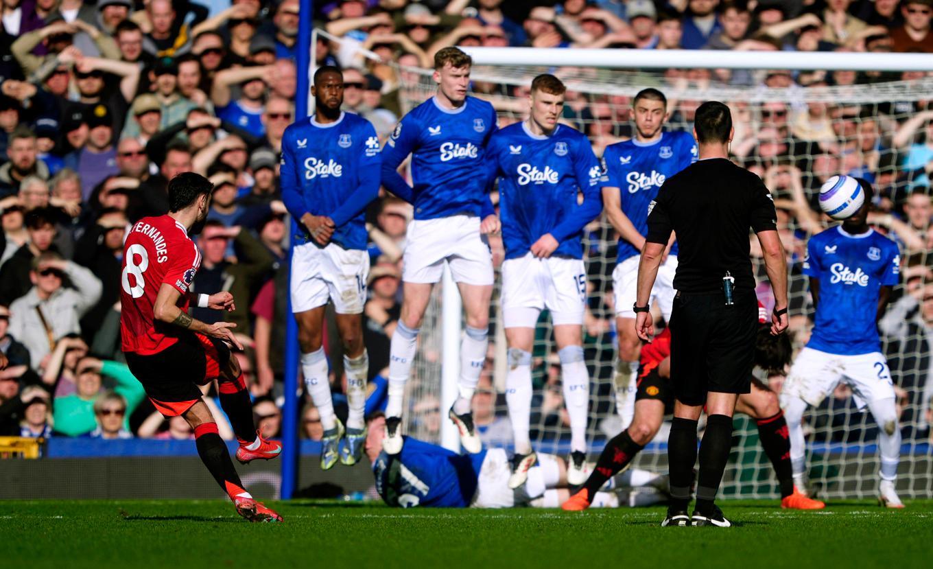 Manchester United löste, med nöd och näppe, oavgjort mot Everton. Foto: Peter Byrne/AP/TT