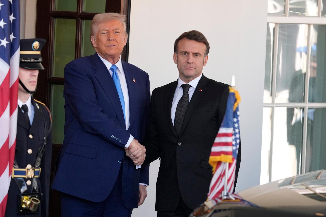 USA:s president Donald Trump och Frankrikes Emmanuel Macron. Foto: Manuel Balce Ceneta/AP/TT