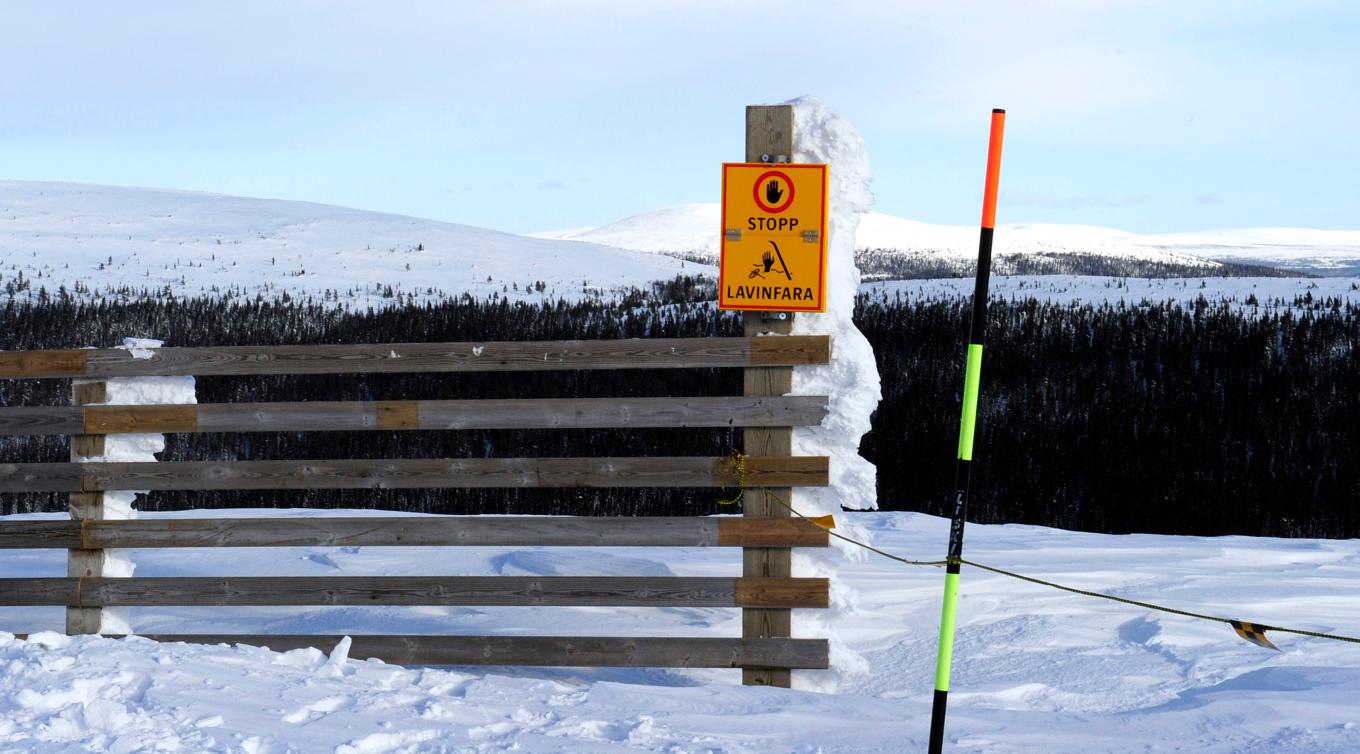 SOS har larmat om en lavin i närheten av Tänndalen. Arkivbild. Foto: Nisse Schmidt / TT