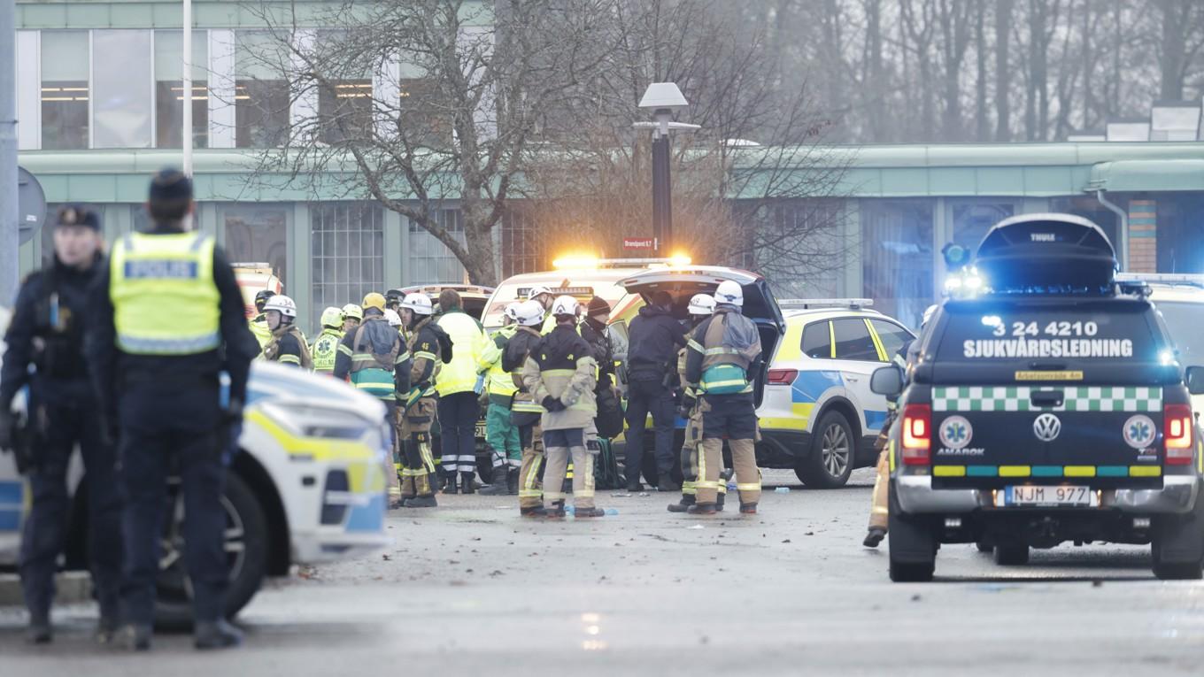 Skolskjutningen i Örebro saknar motstycke i svensk modern historia, elva personer dog. Foto: Kicki Nilsson/TT