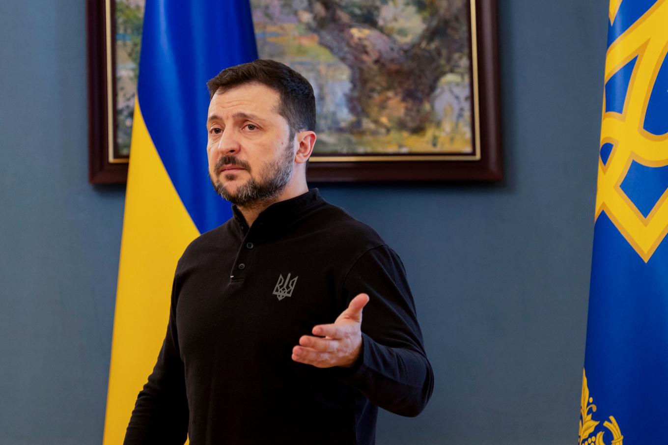 Ukrainas president Volodymyr Zelenskyj vill ha säkerhetsgarantier. Arkivbild. Foto: Tetiana Dzhafarova/Pool Photo via AP/TT