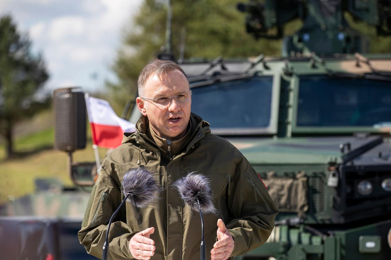 Polens president Andrzej Duda vill ha kärnvapen i Polen för att avskräcka Ryssland från att attackera. Arkivbild Foto: Mindaugas Kulbis AP/TT