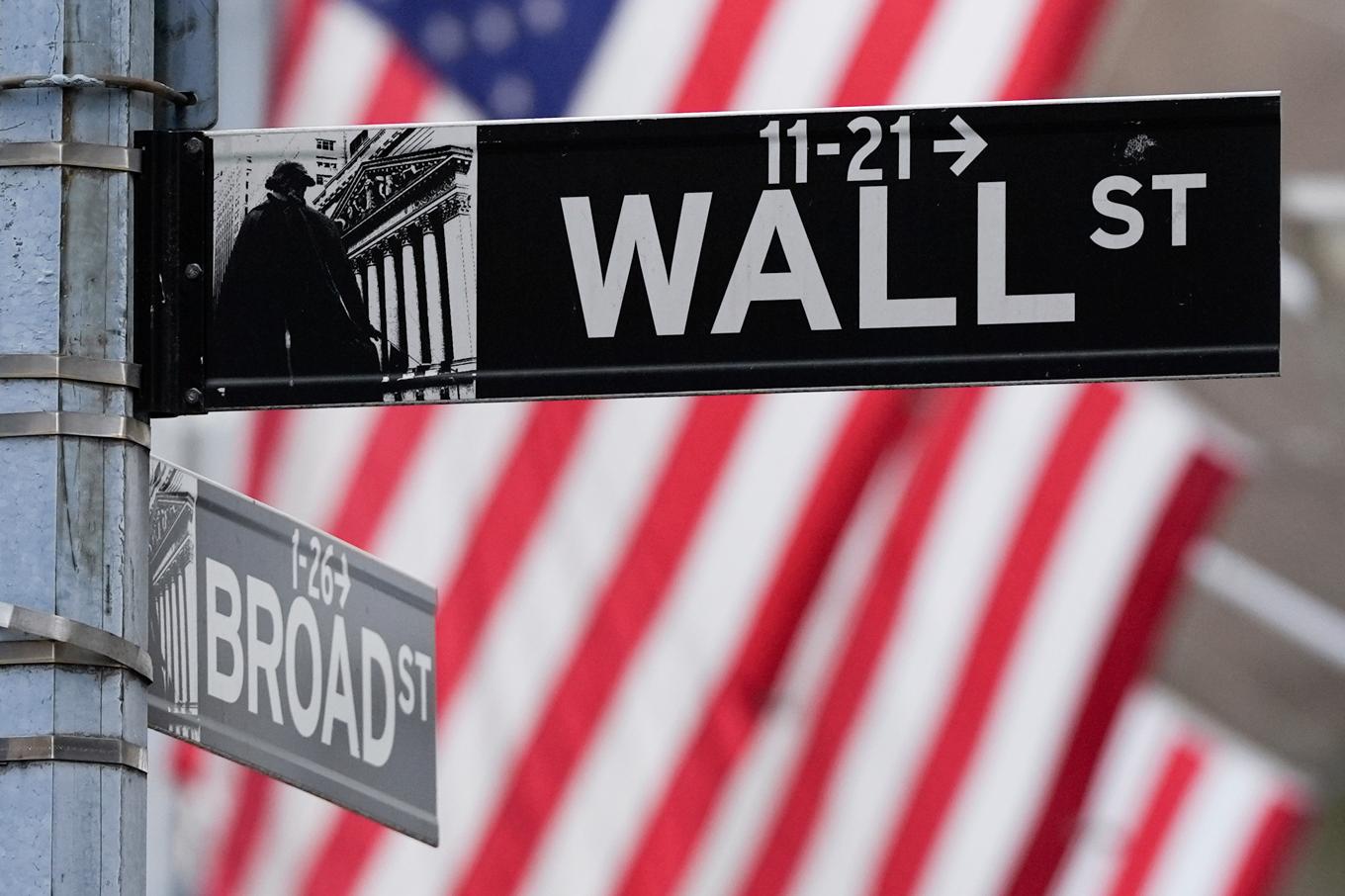 Kurserna på Wall Street föll till minus igen. Arkivbild. Foto: Julia Demaree Nikhinson/AP/TT