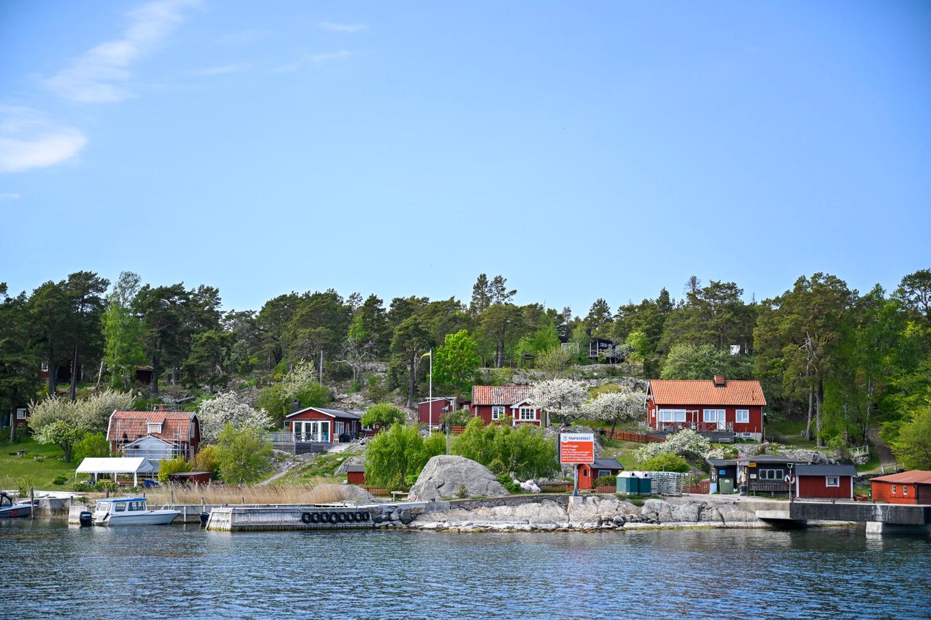 Hus på Nämdö i Stockholms skärgård. Arkivbild Foto: Henrik Montgomery/TT